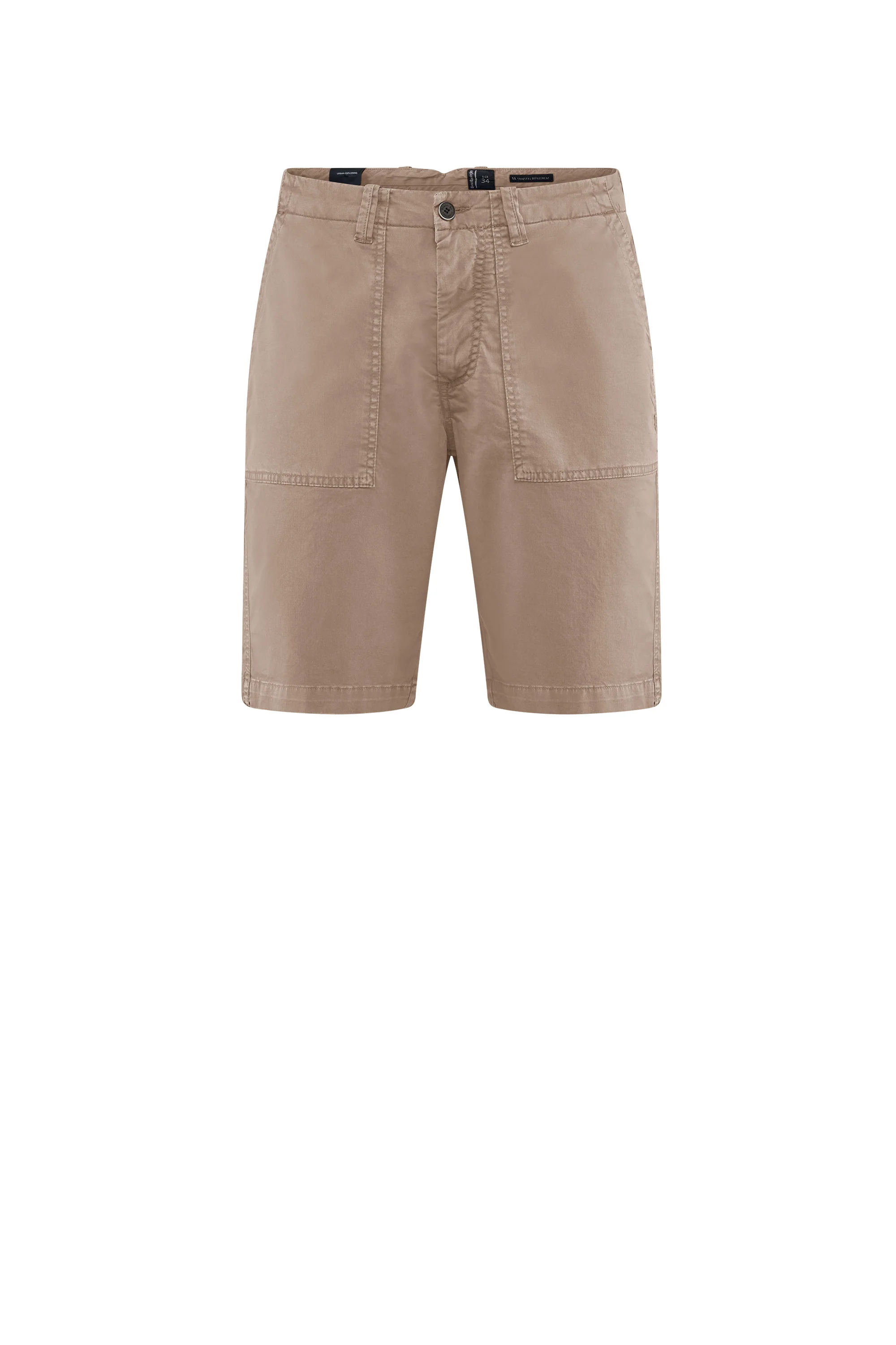 Bermuda con tasche fatigue in gabardina di cotone - Image 11