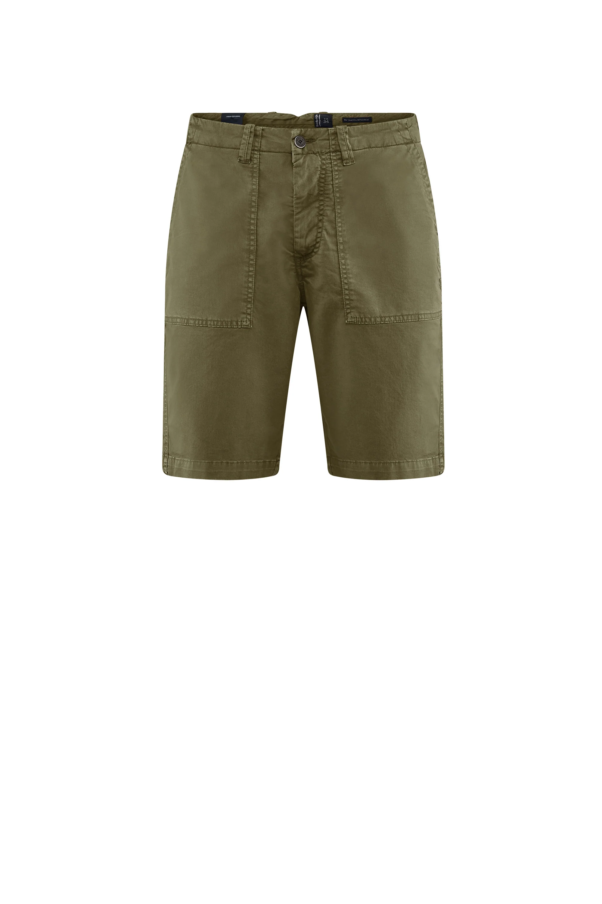 Bermuda con tasche fatigue in gabardina di cotone - Image 21