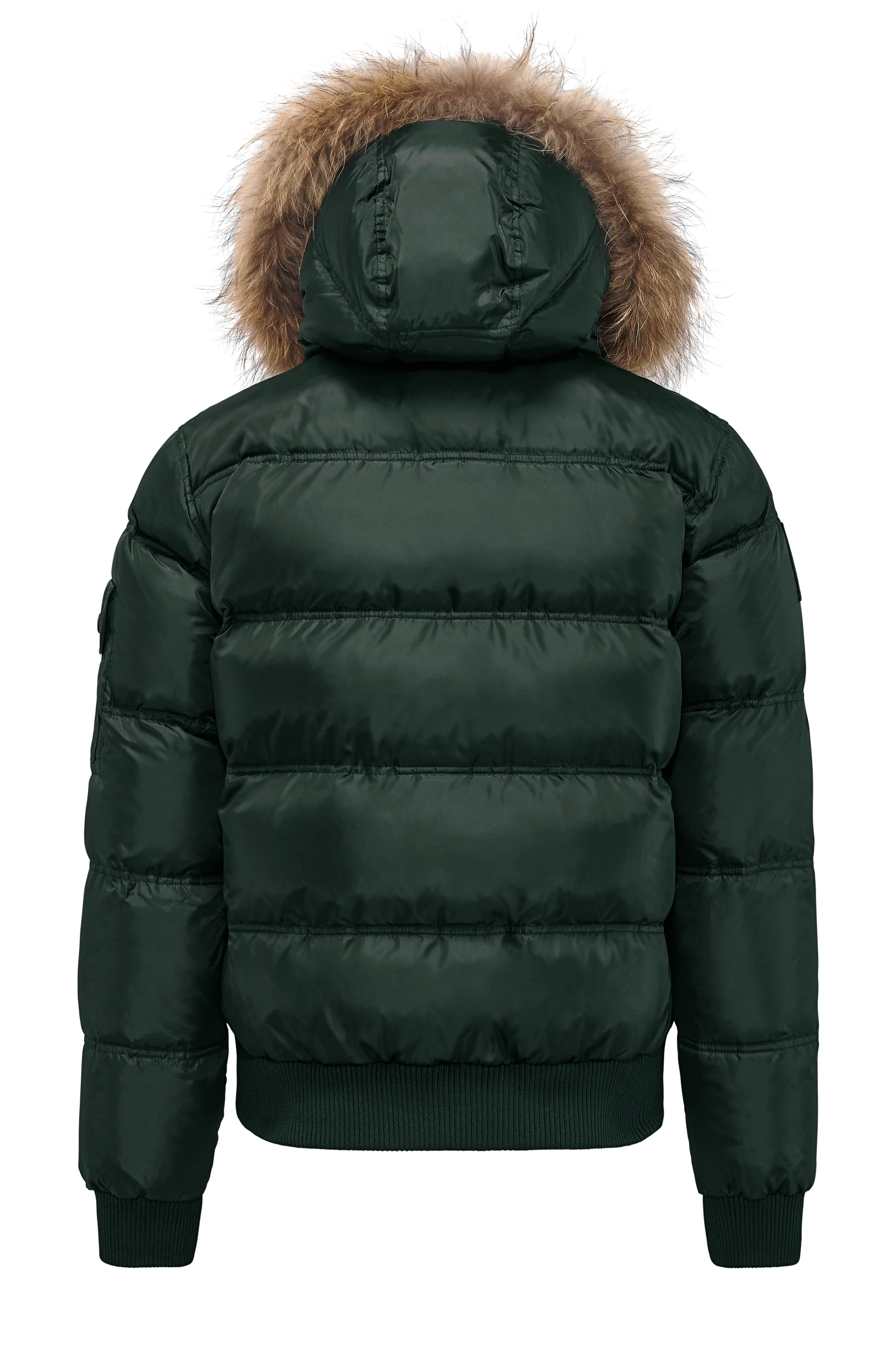 Bomber da Uomo Imbottito in Piuma con Bordo in Pelliccia - Image 19