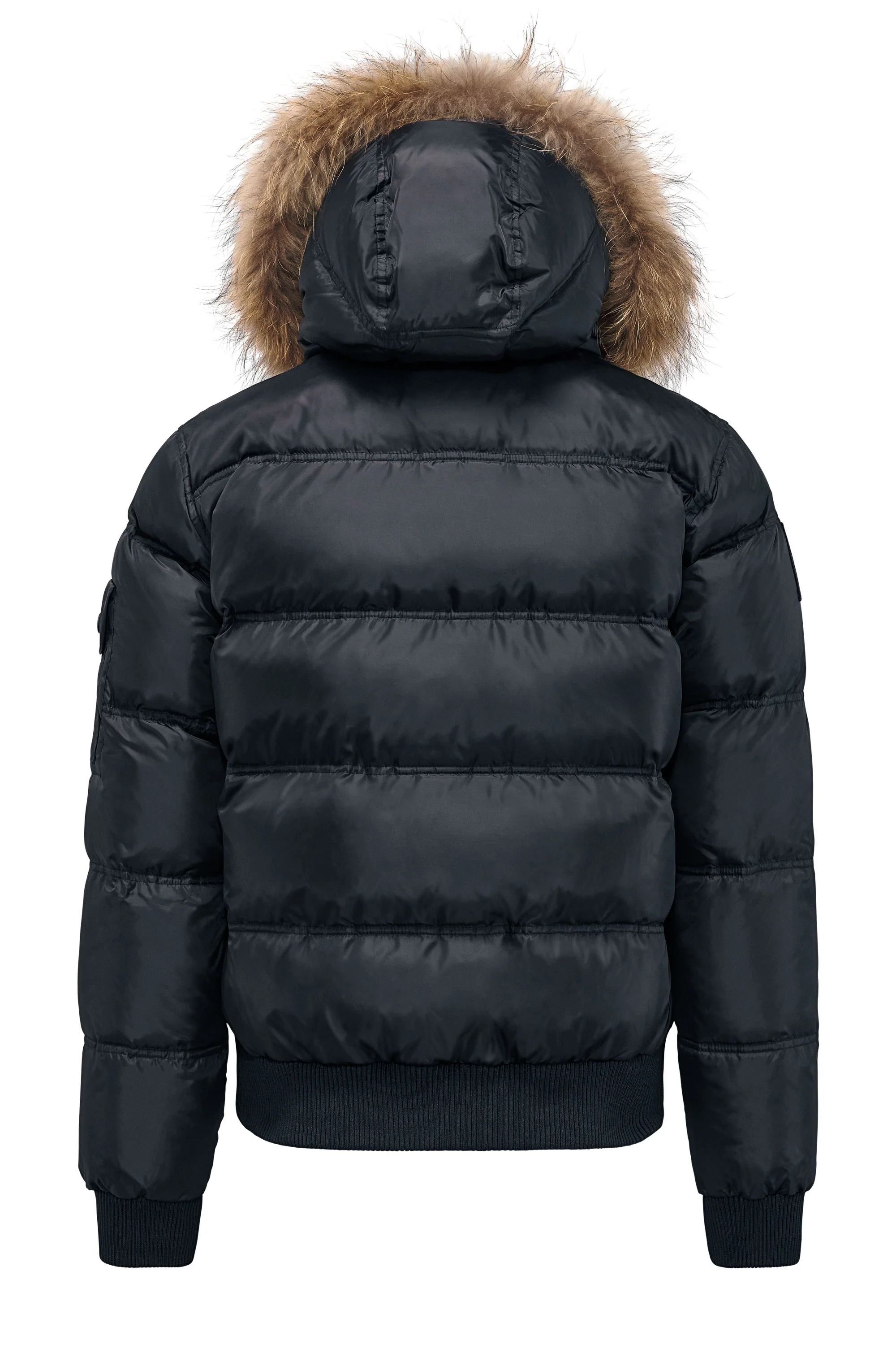 Bomber Imbottito in Piuma con Bordo in Pelliccia Folta - Image 11