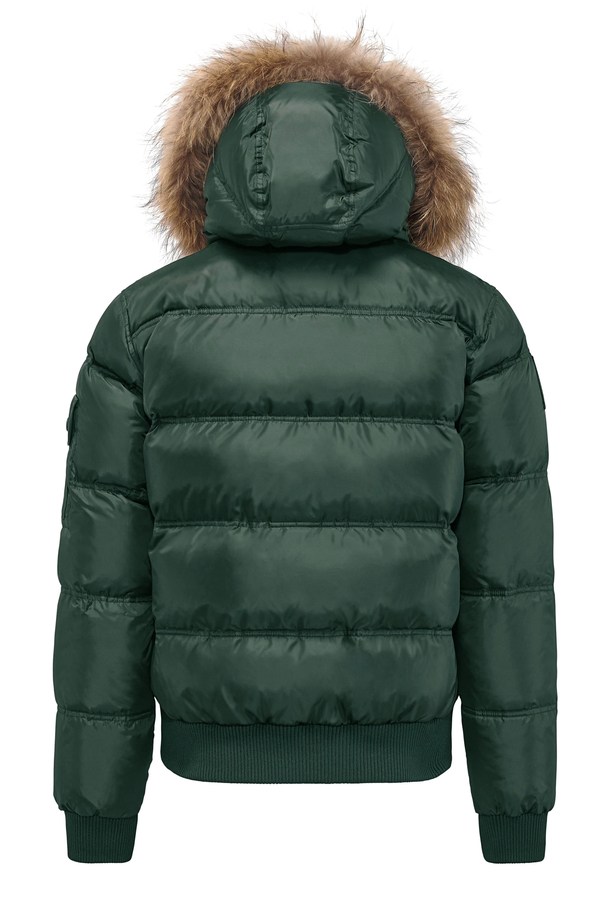 Bomber Imbottito in Piuma con Bordo in Pelliccia Folta - Image 15