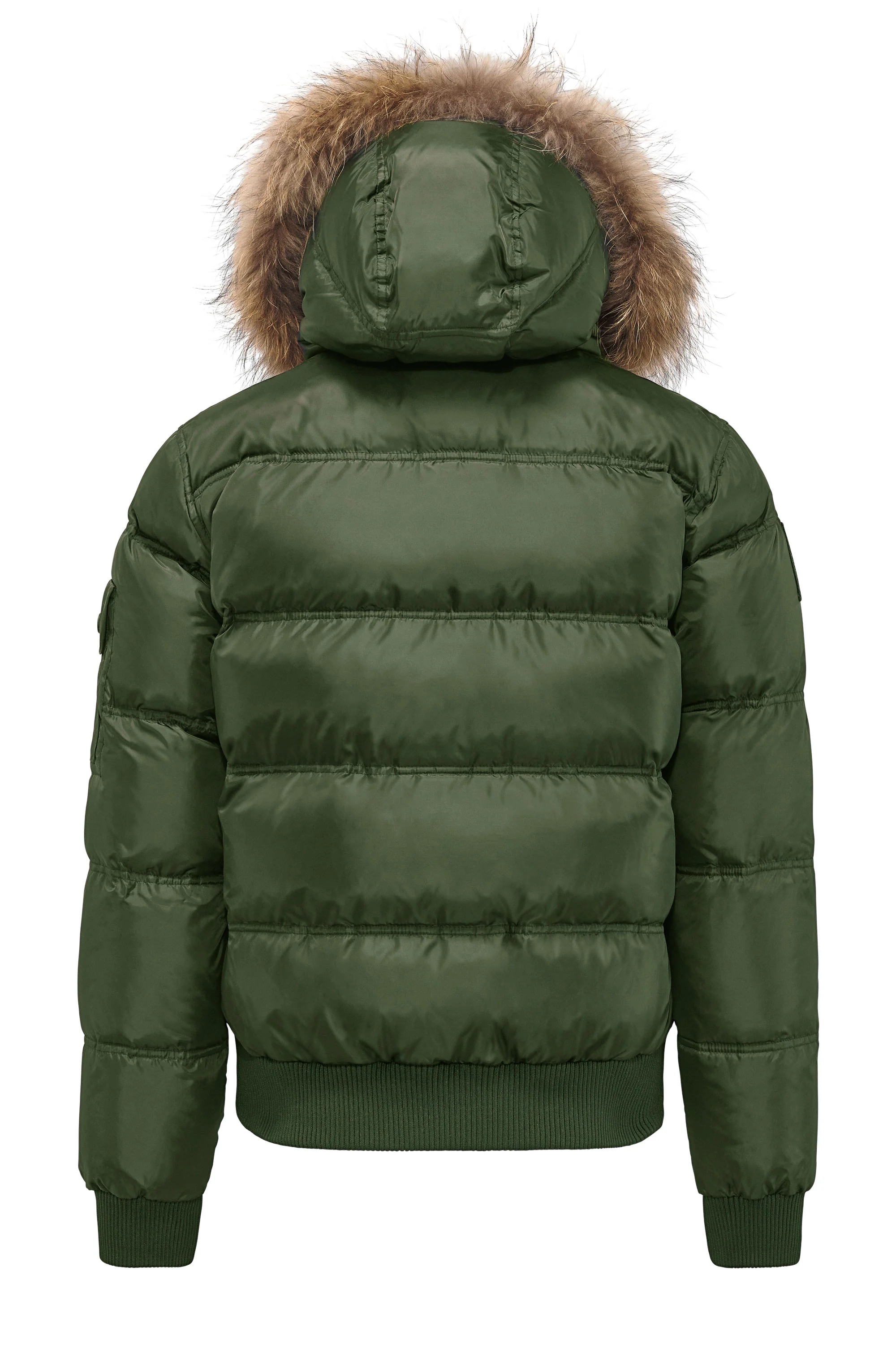 Bomber Imbottito in Piuma con Bordo in Pelliccia Folta - Image 19
