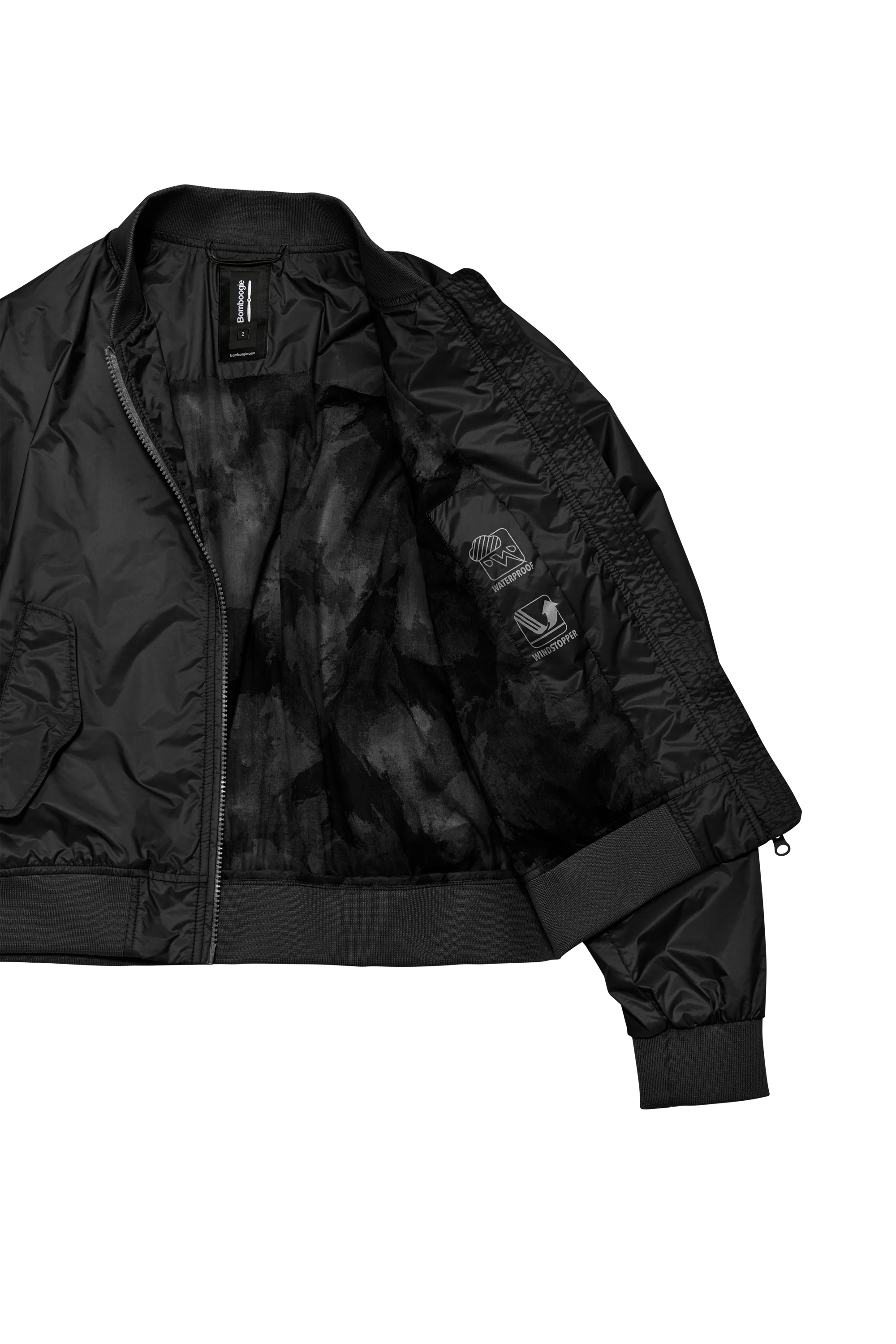Bomber in Nylon Brillante con Colletto - Image 10