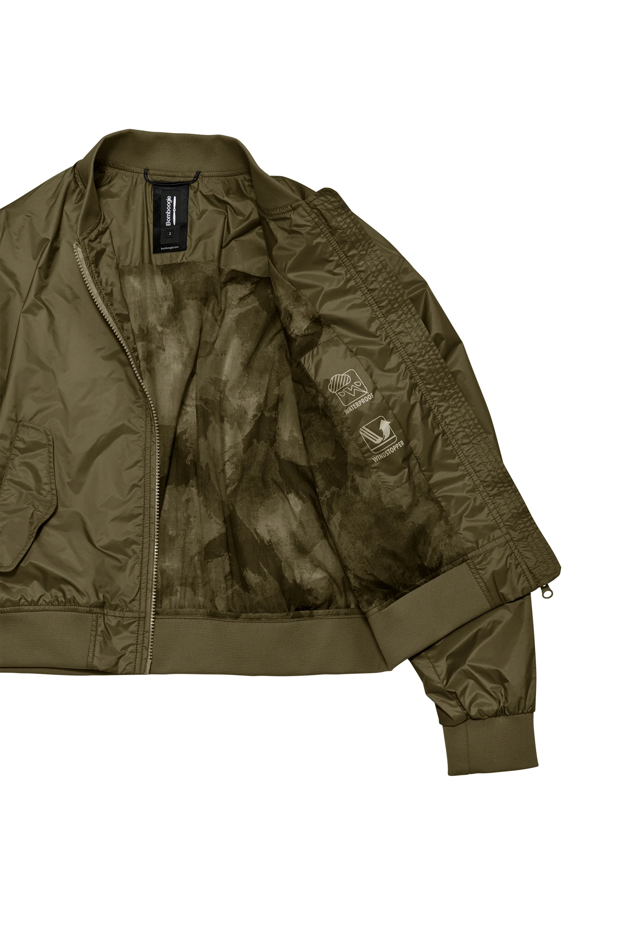Bomber in Nylon Brillante con Colletto - Image 16