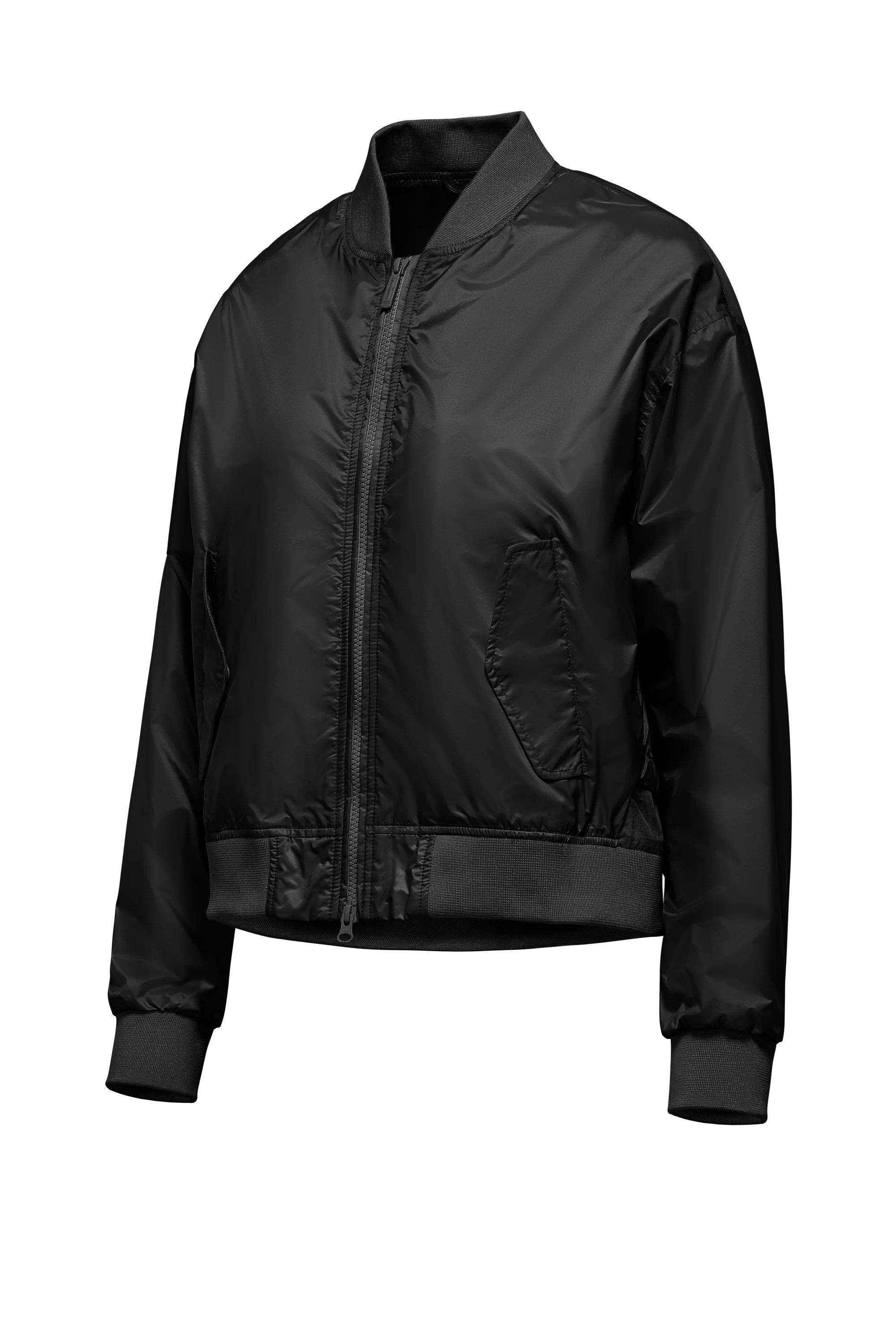 Bomber in Nylon Brillante con Colletto - Image 20