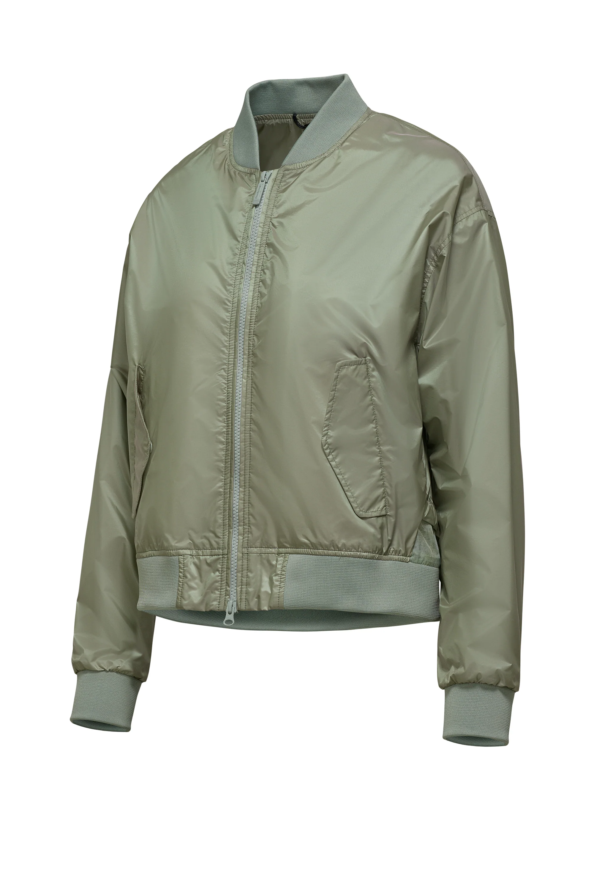 Bomber in Nylon Brillante con Colletto - Image 26