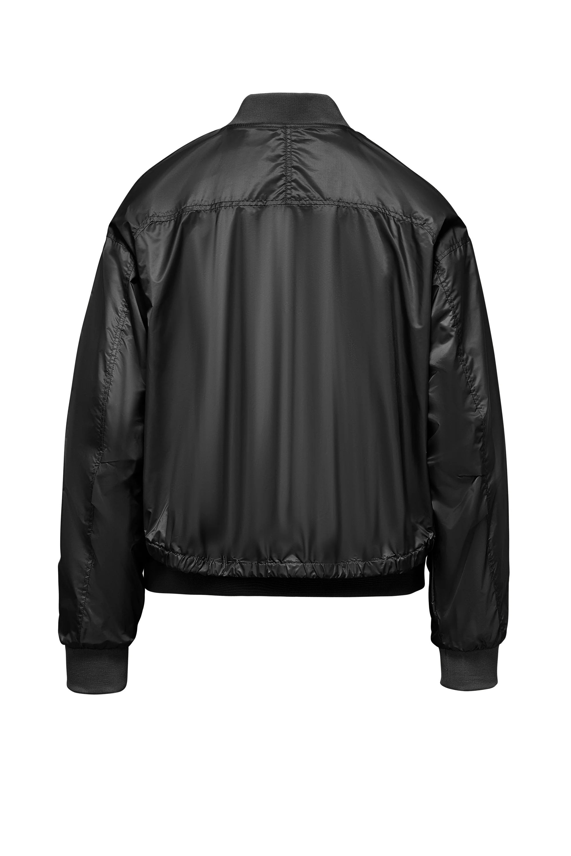 Bomber in Nylon Brillante con Colletto - Image 9