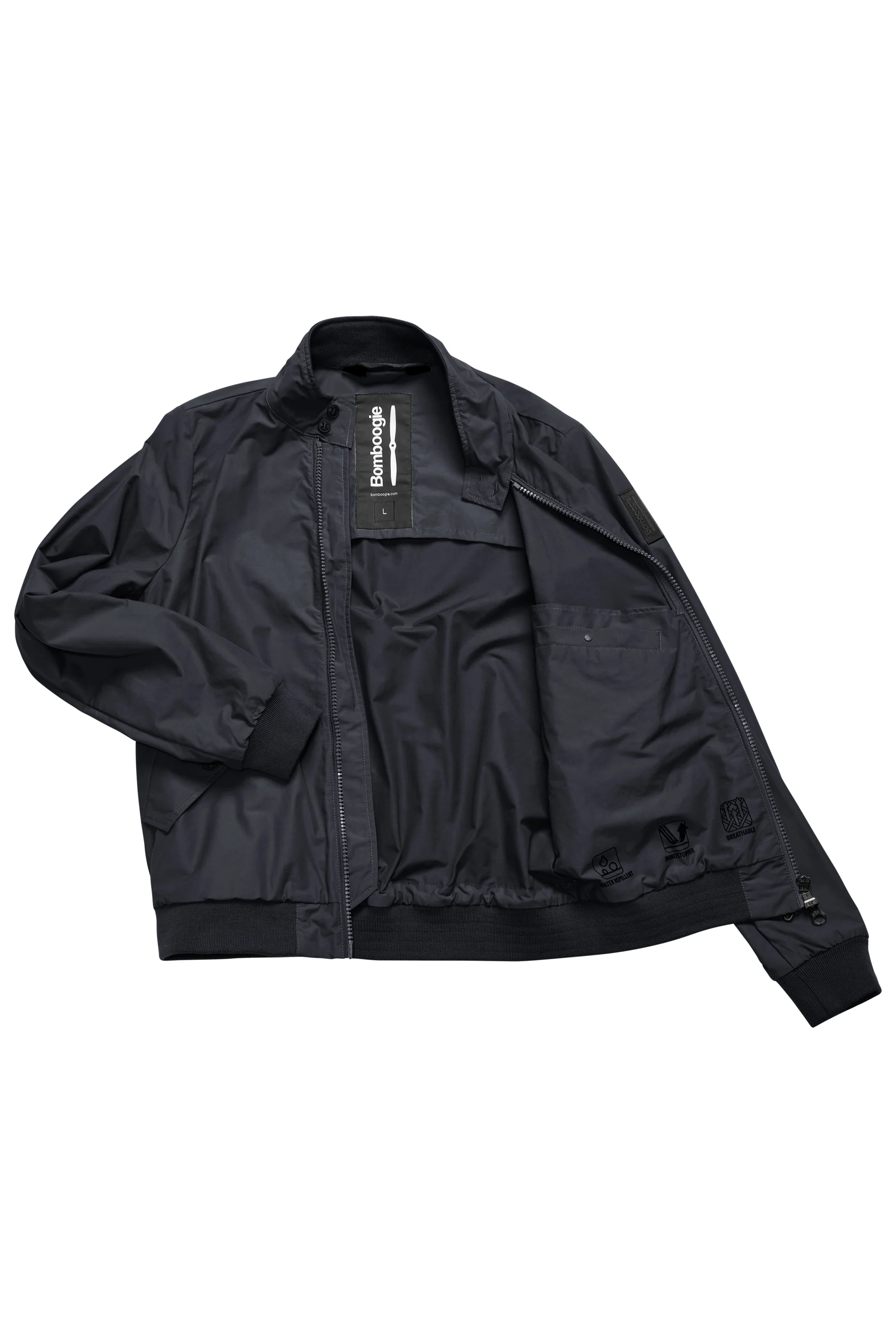 Bomber Sfoderato con Collo Alto - Image 10