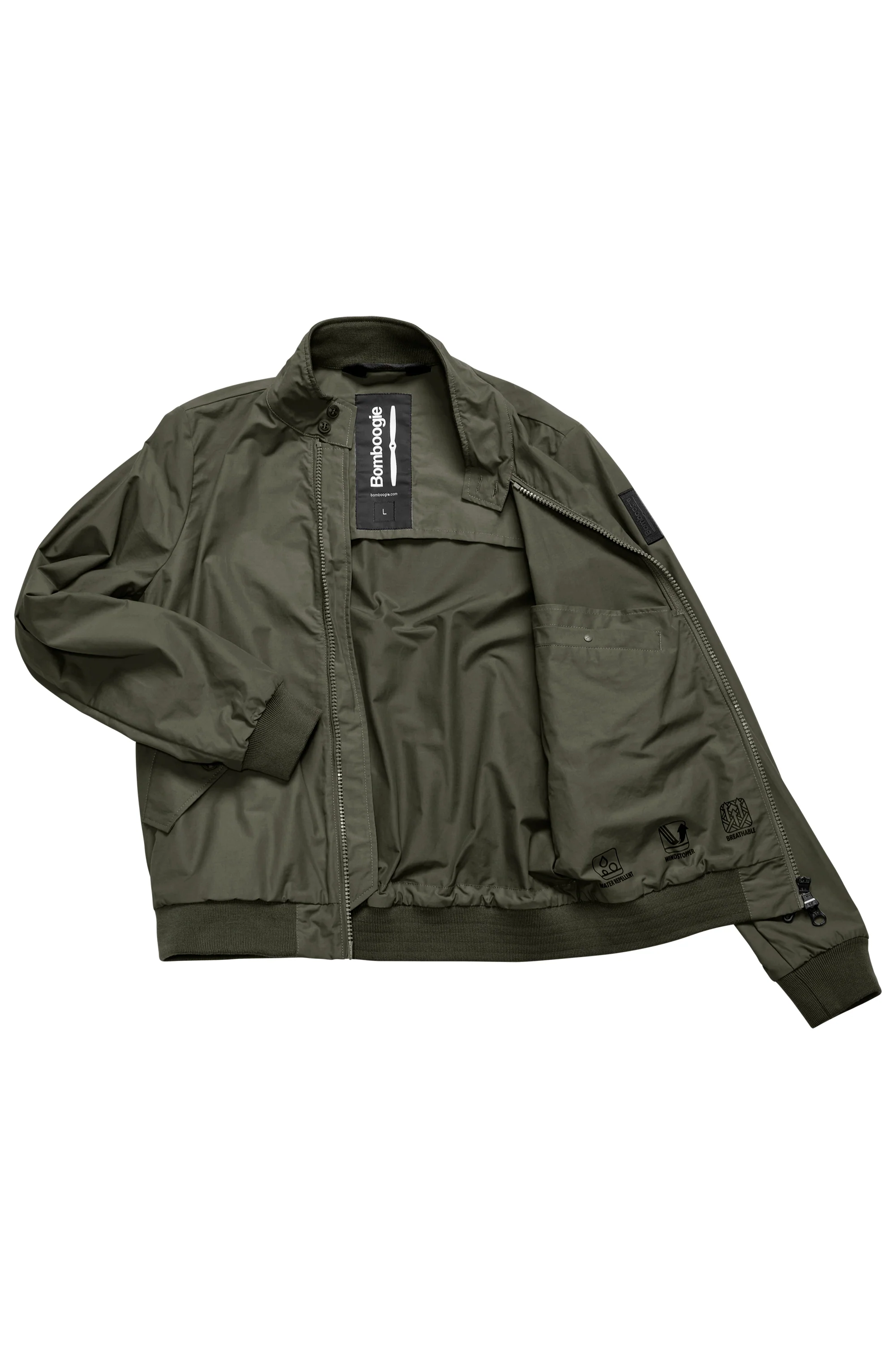 Bomber Sfoderato con Collo Alto - Image 16