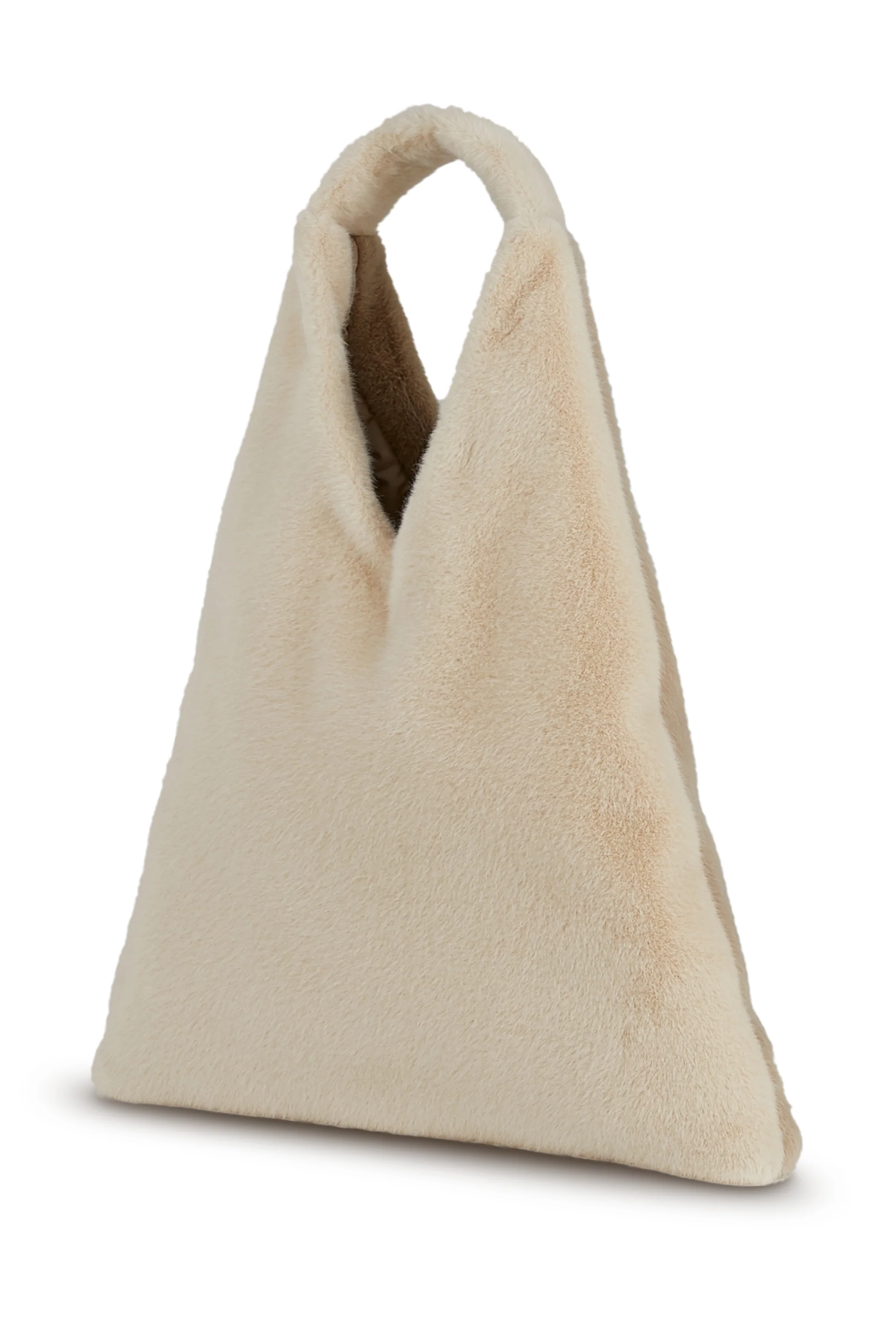 Borsa a trapezio in pelliccia effetto lapin - Image 4