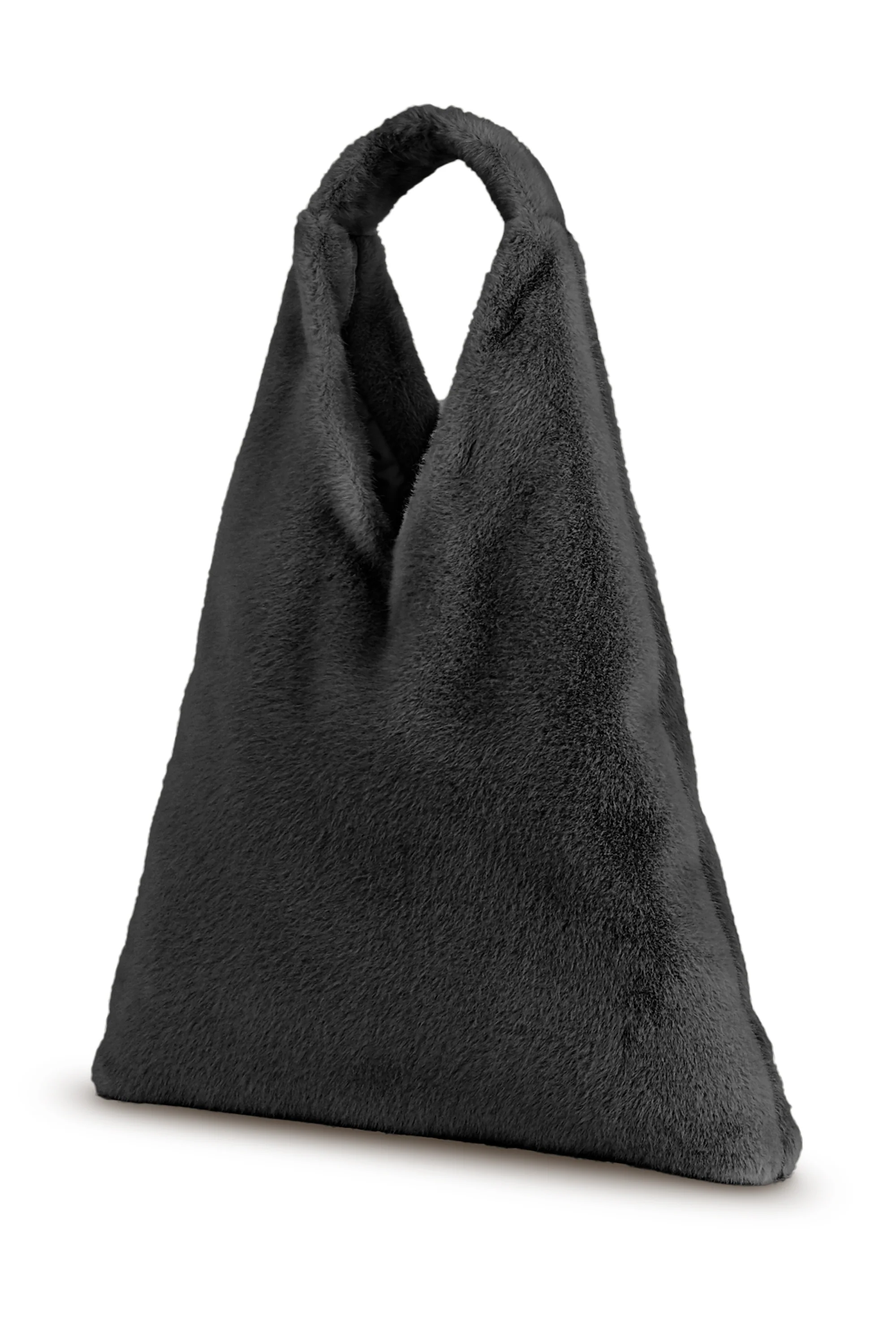 Borsa a trapezio in pelliccia effetto lapin - Image 6