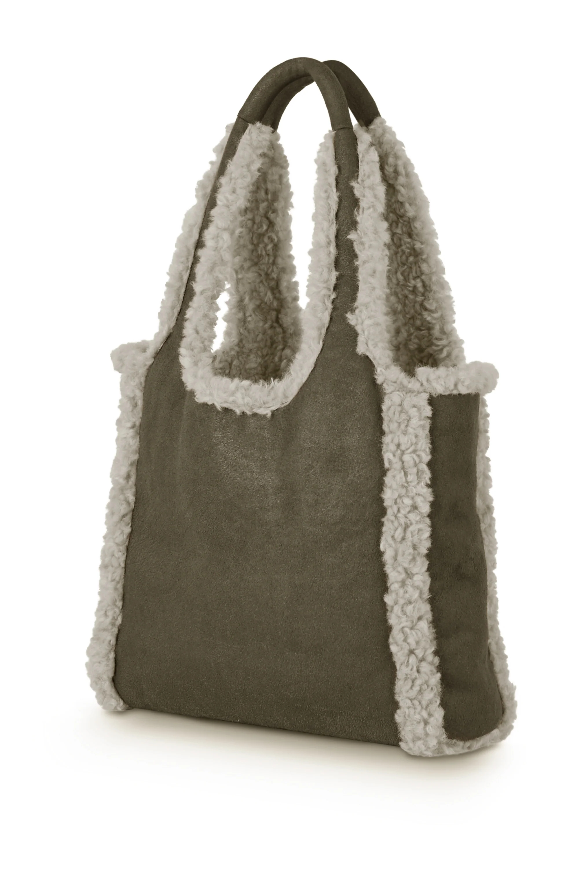 Borsa shopper in tessuto scamosciato - Image 10