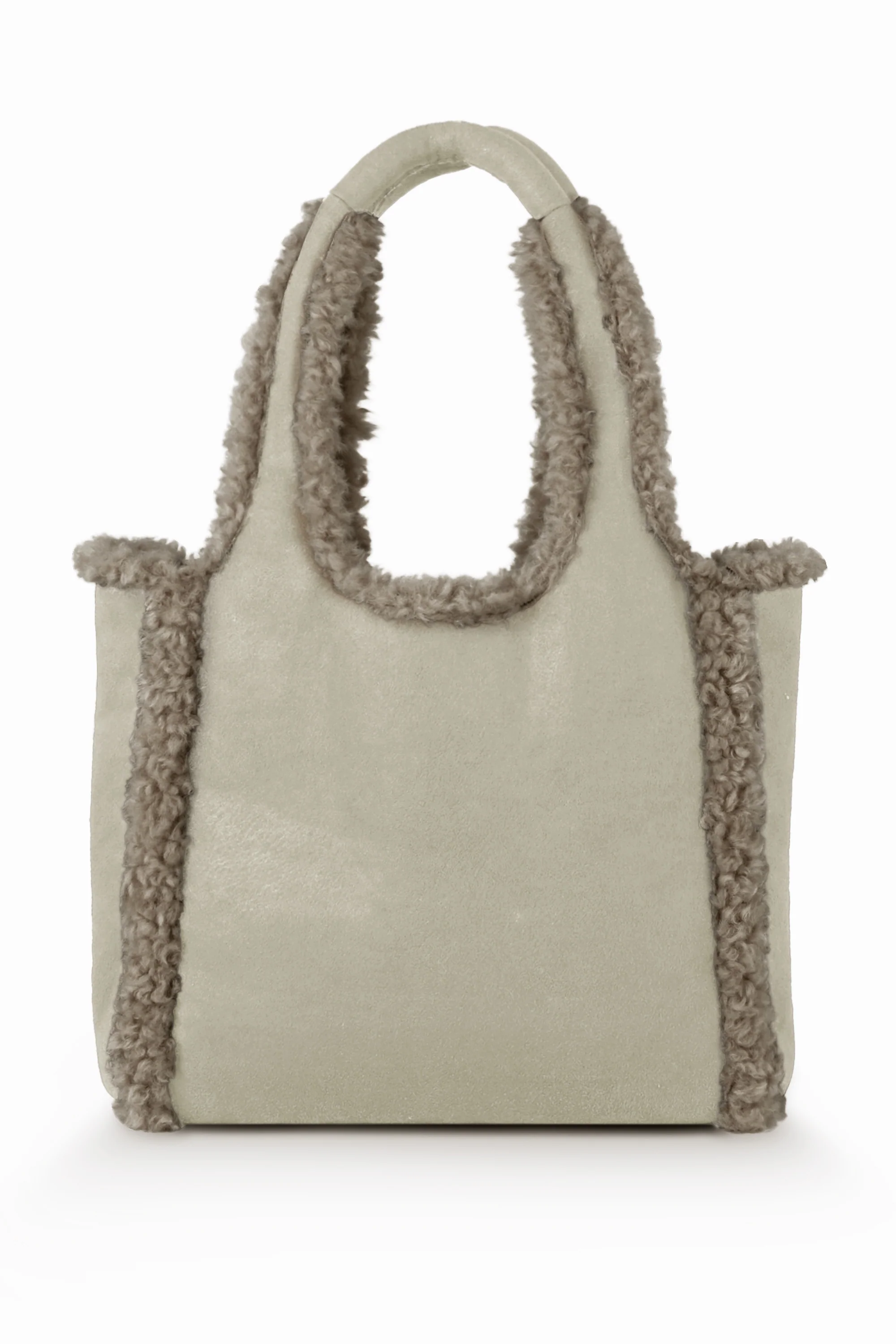 Borsa shopper in tessuto scamosciato - Image 3