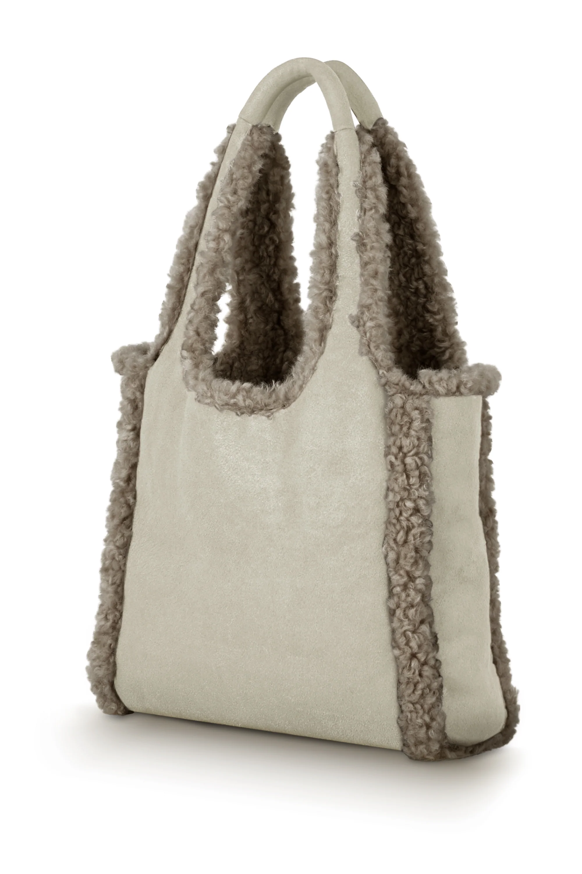 Borsa shopper in tessuto scamosciato - Image 4