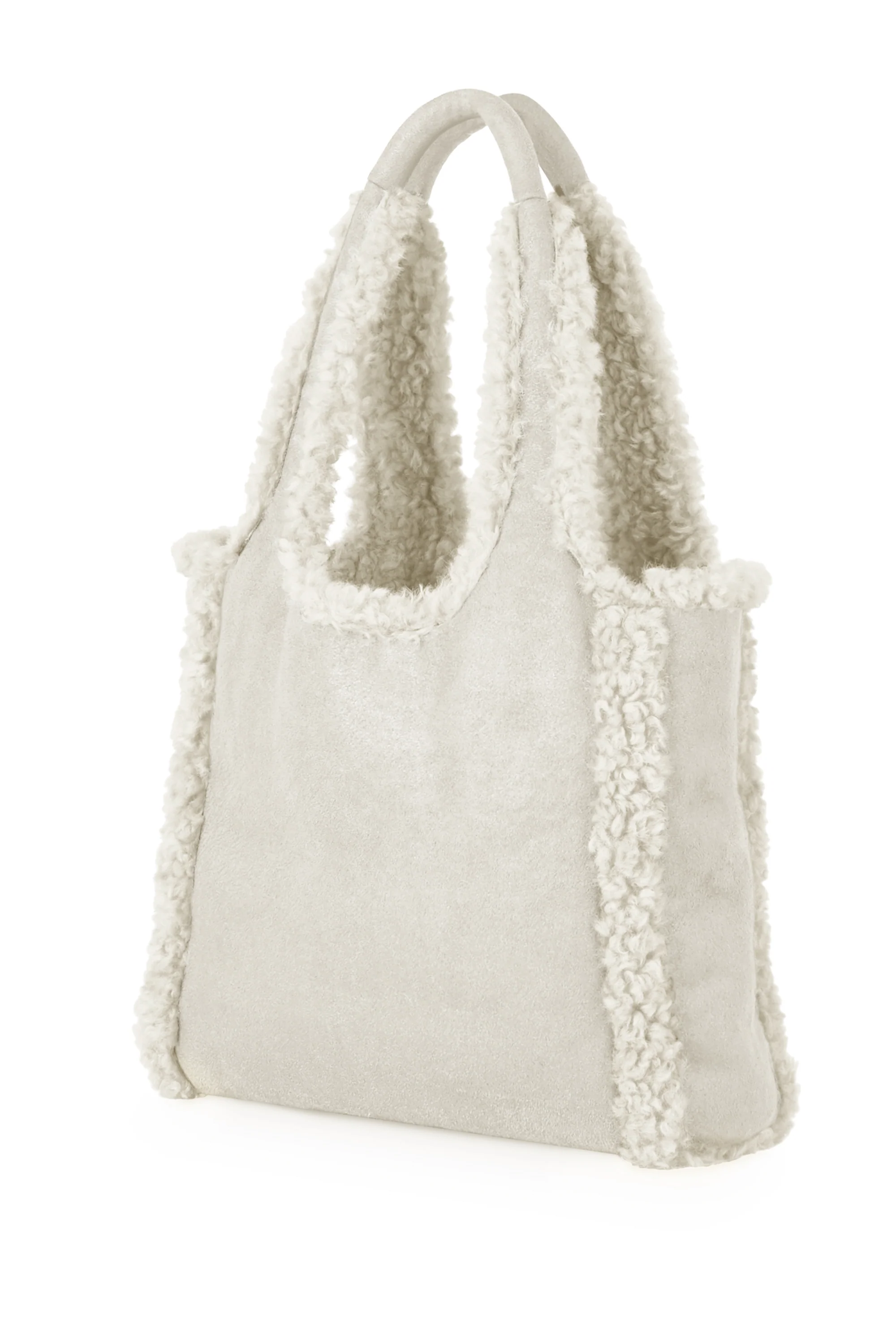 Borsa shopper in tessuto scamosciato - Image 6