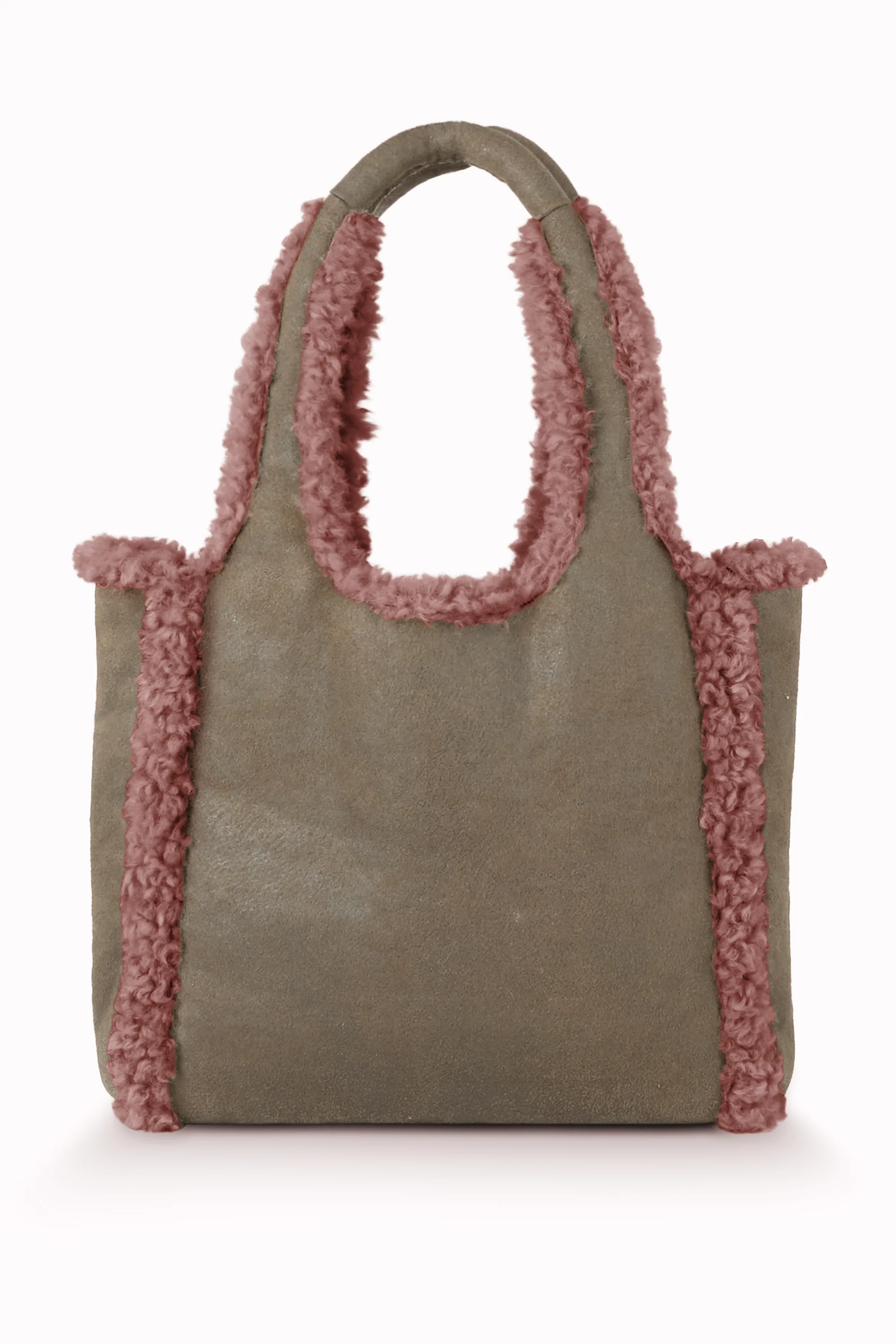 Borsa shopper in tessuto scamosciato - Image 7