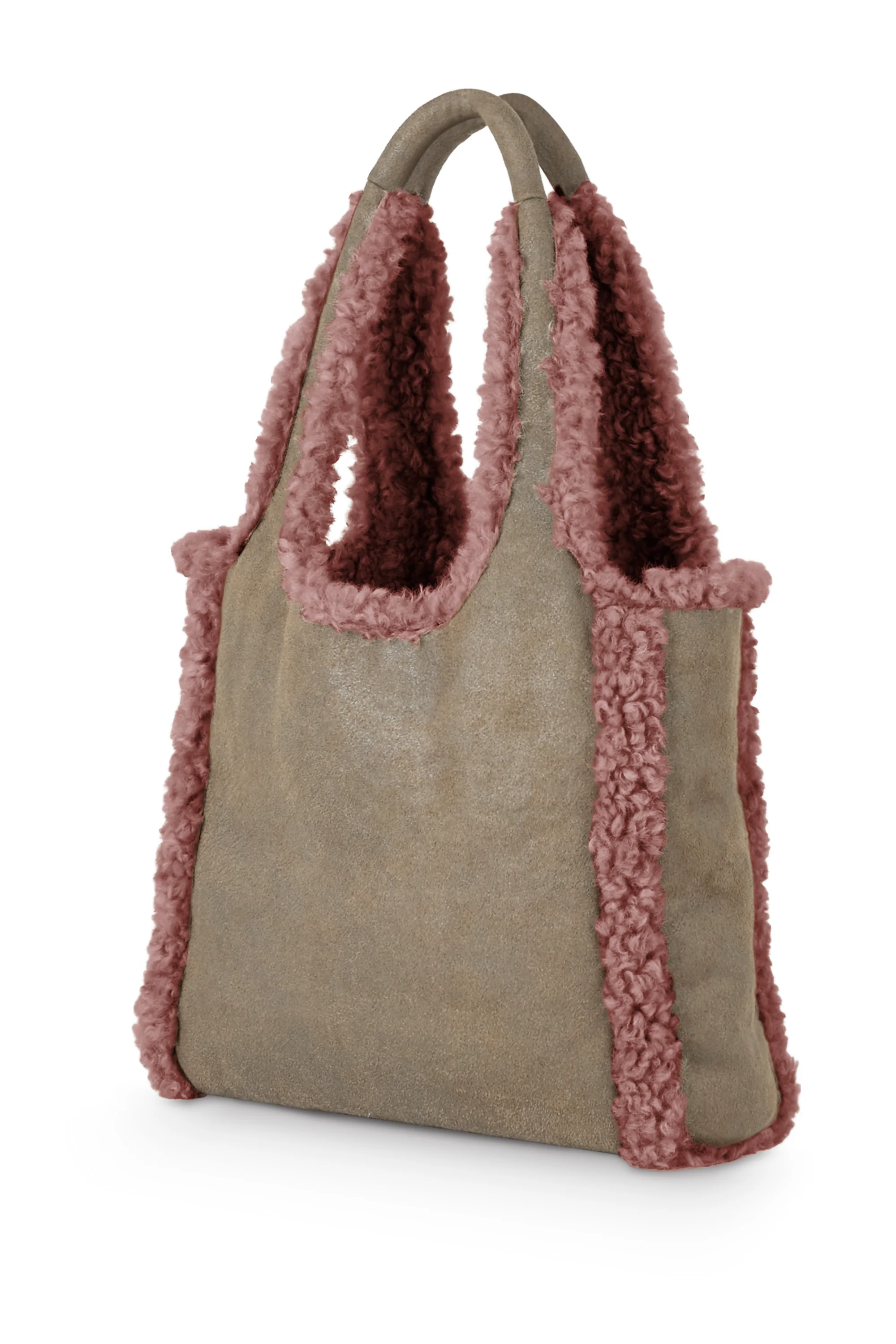Borsa shopper in tessuto scamosciato - Image 8