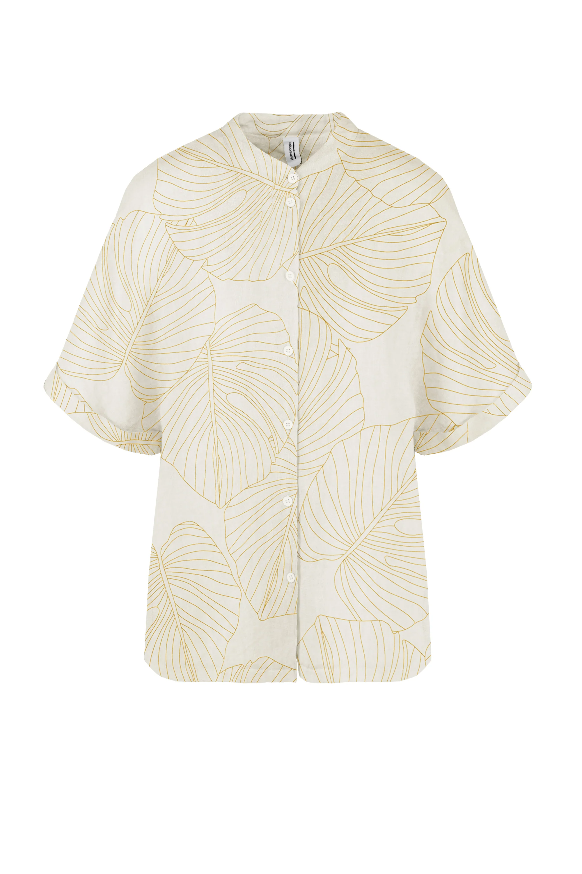 Camicia in lino con colletto alla coreana - Image 11