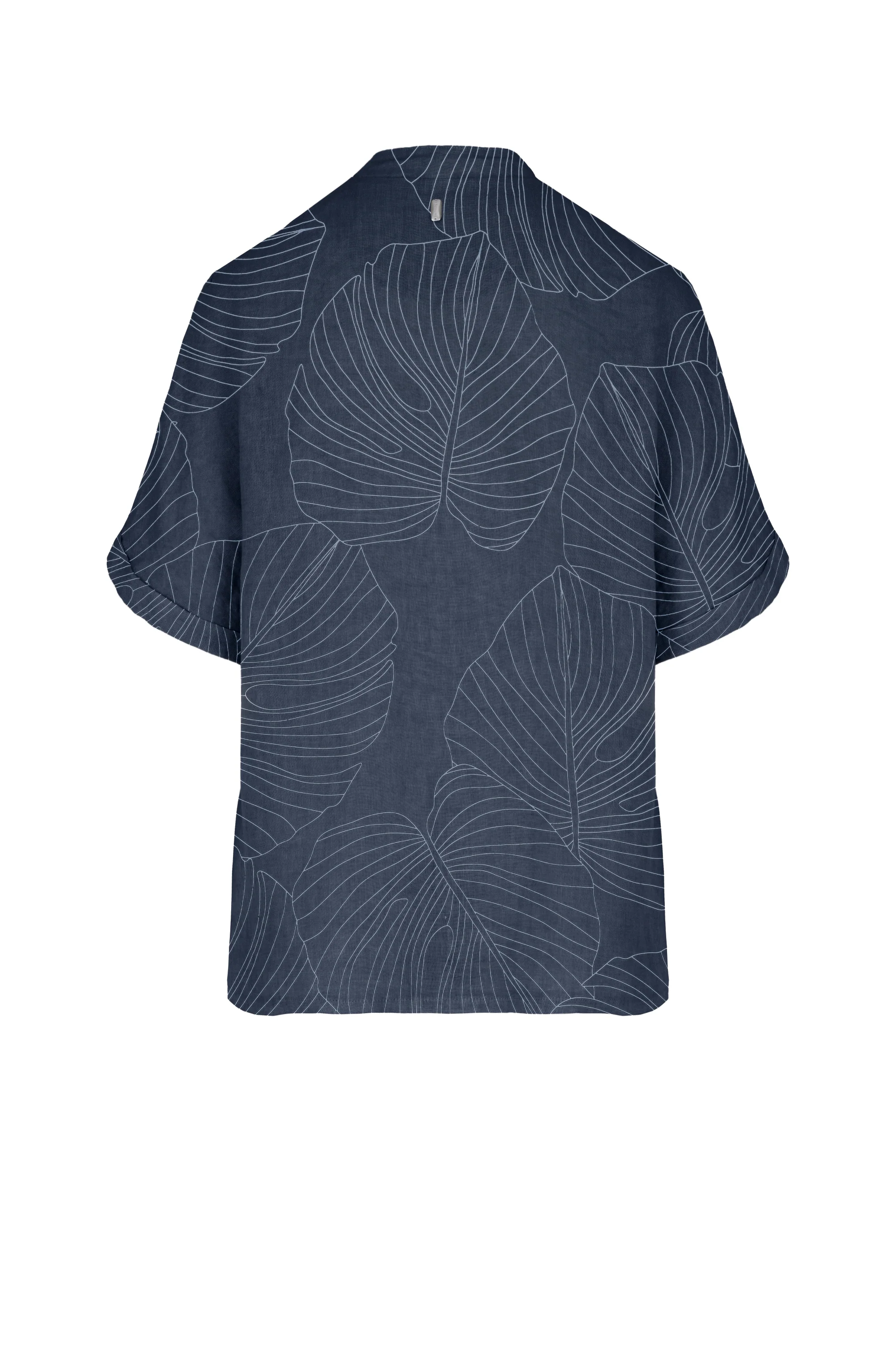 Camicia in lino con colletto alla coreana - Image 18