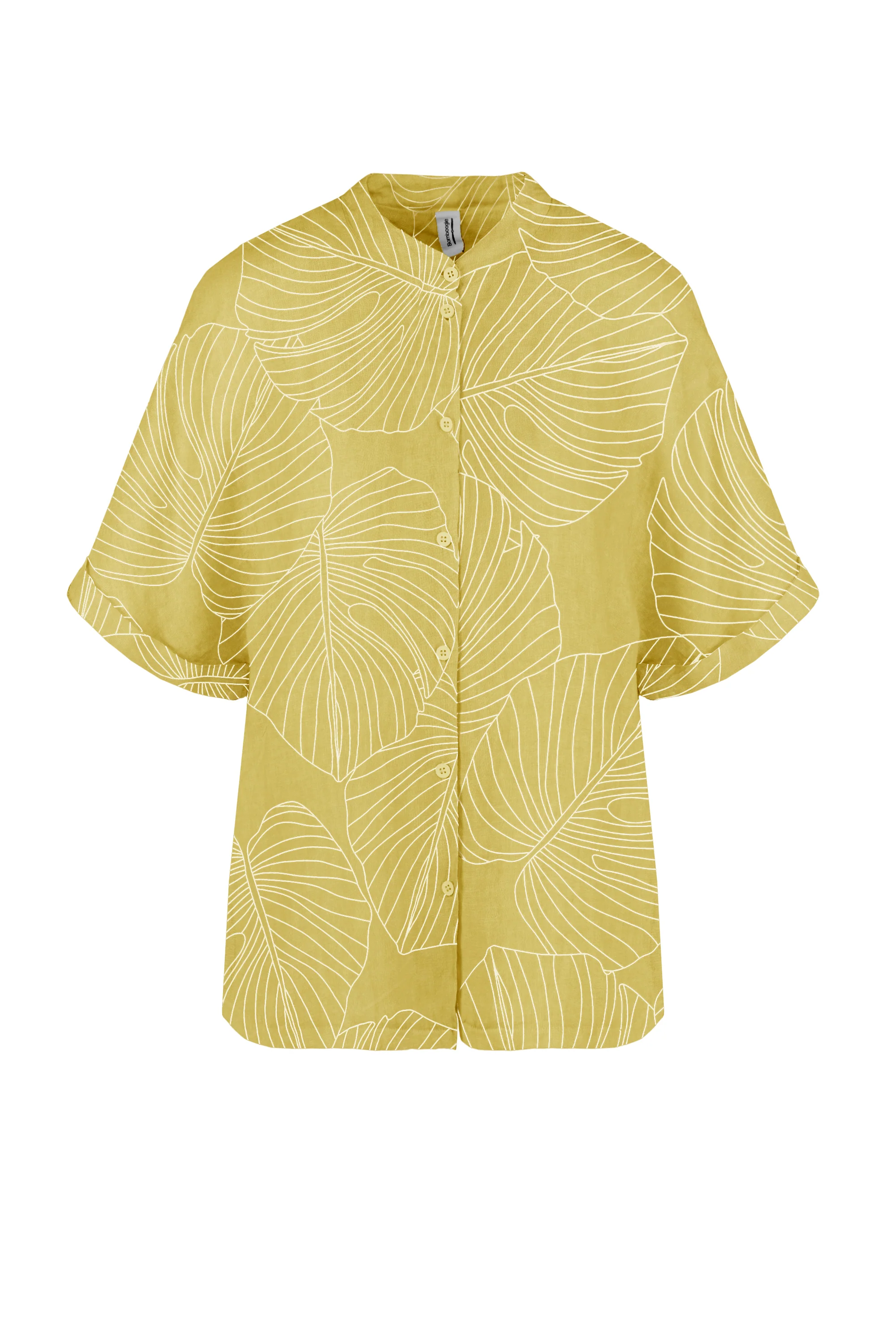 Camicia in lino con colletto alla coreana - Image 21