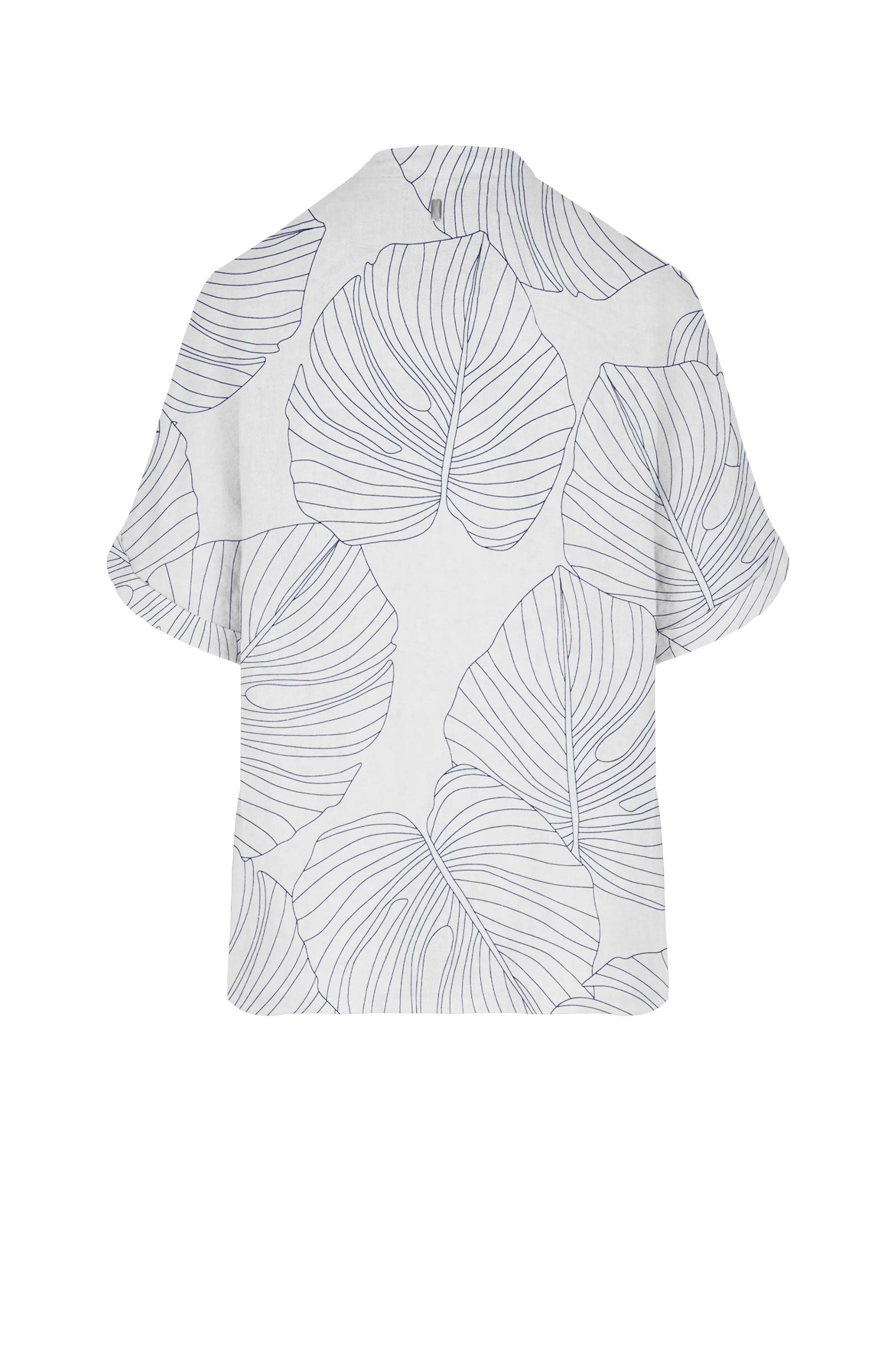 Camicia in lino con colletto alla coreana - Image 3