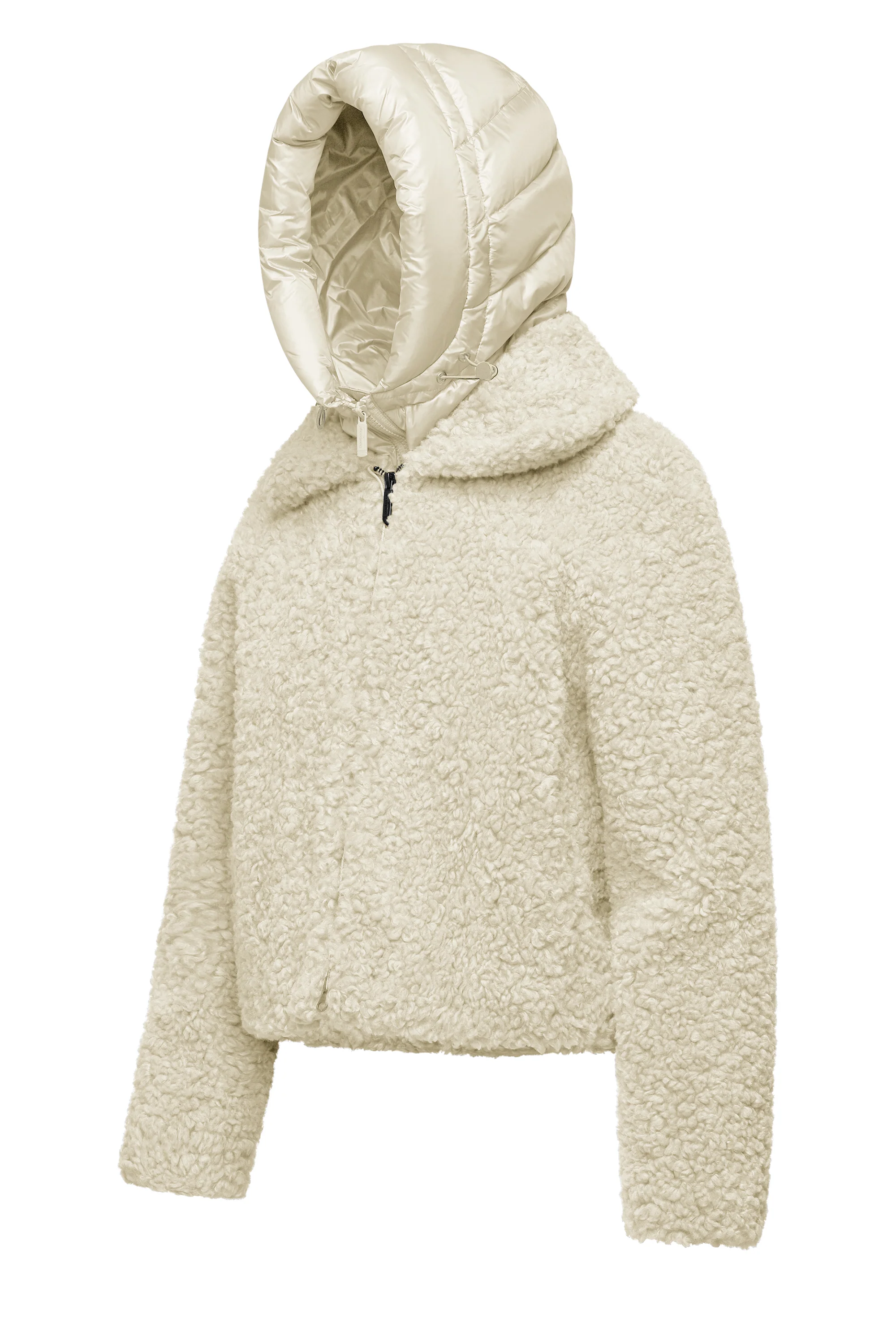 Cappotto corto bimaterico con cappuccio staccabile - Image 12