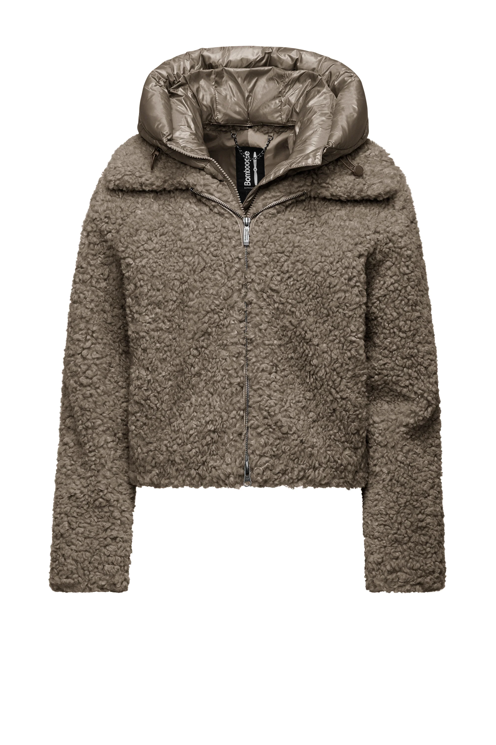 Cappotto corto bimaterico con cappuccio staccabile - Image 16