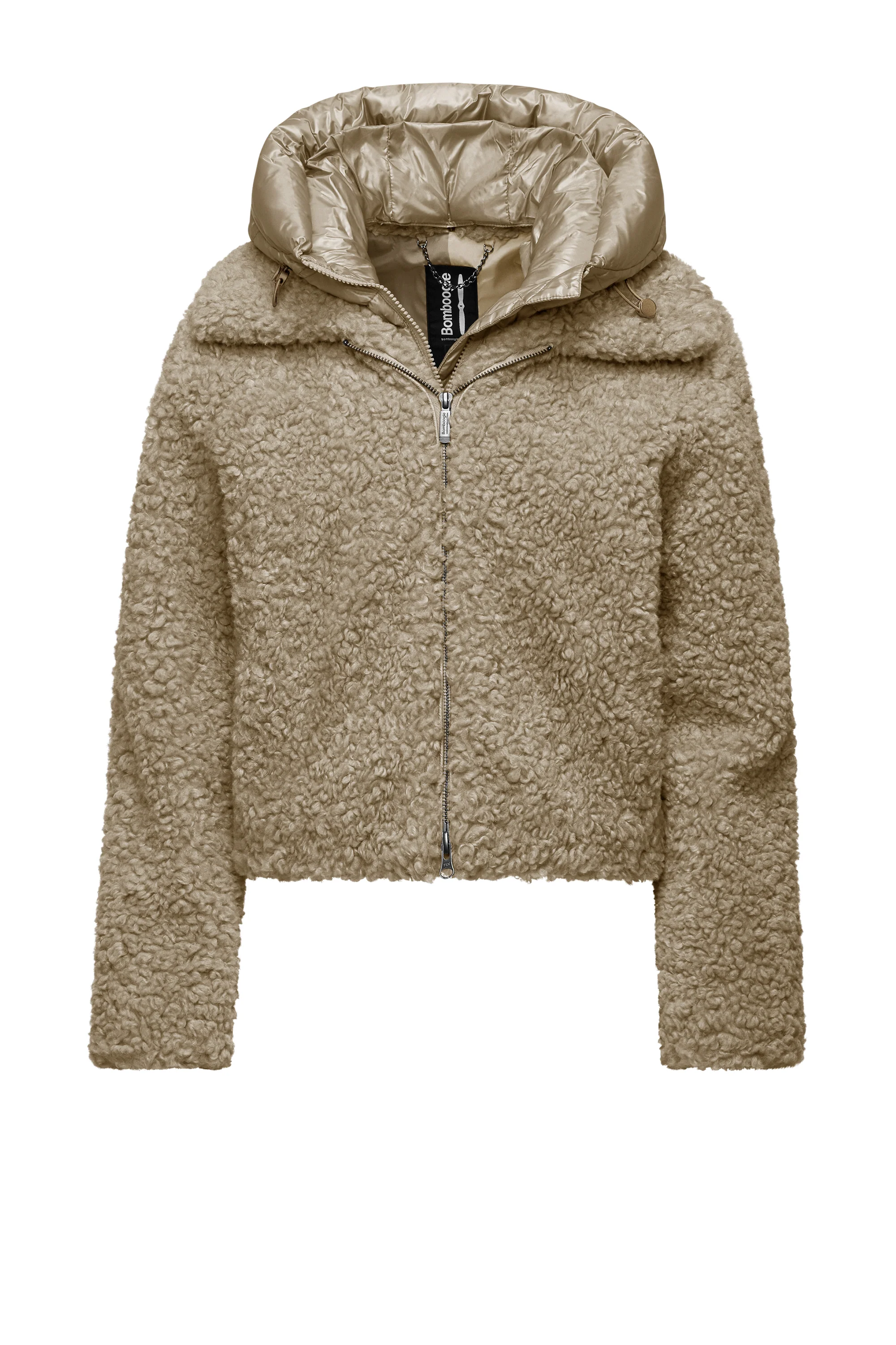 Cappotto corto bimaterico con cappuccio staccabile - Image 21