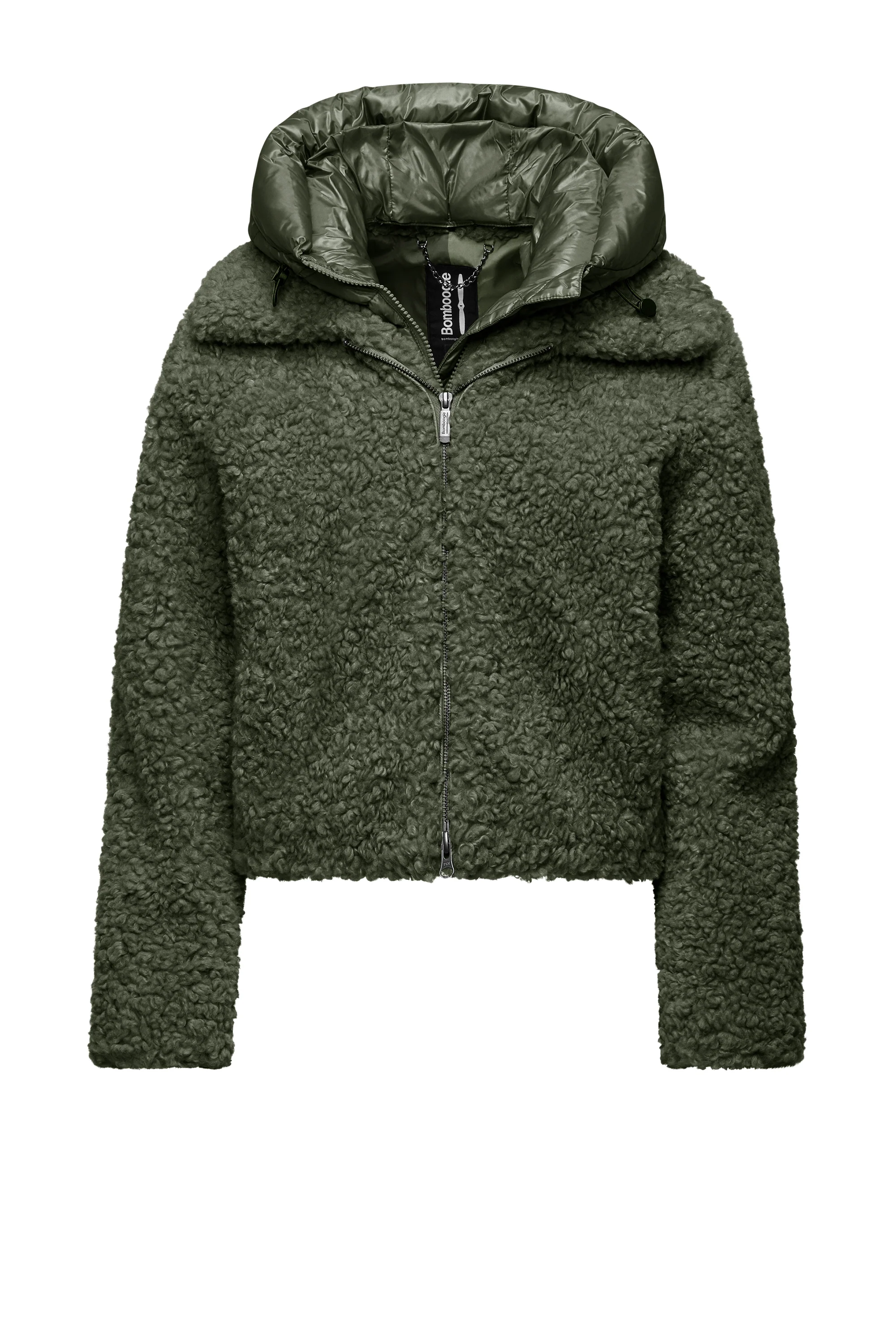 Cappotto corto bimaterico con cappuccio staccabile - Image 26