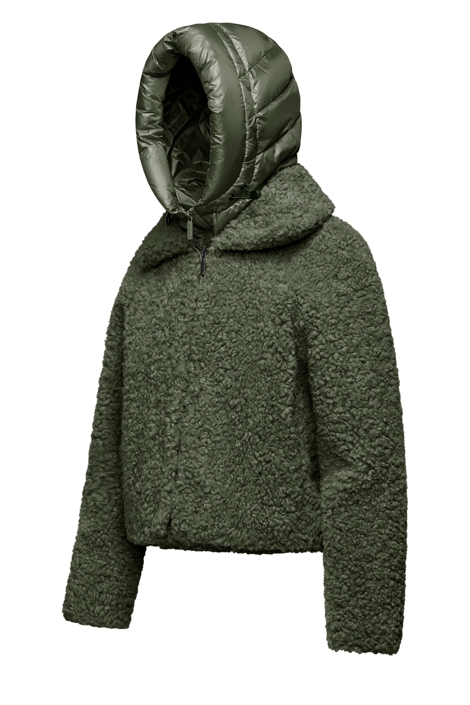 Cappotto corto bimaterico con cappuccio staccabile - Image 27