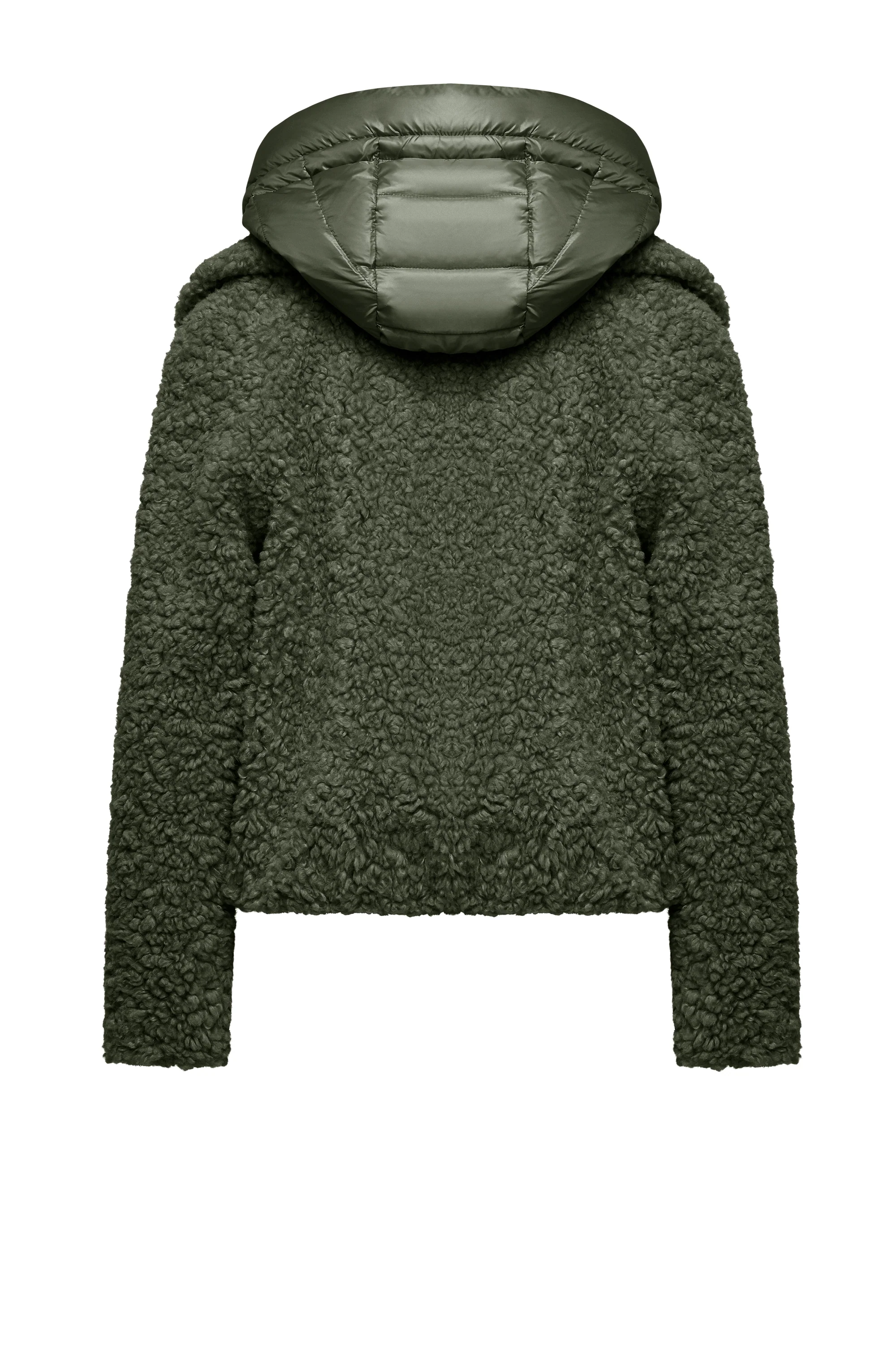 Cappotto corto bimaterico con cappuccio staccabile - Image 28