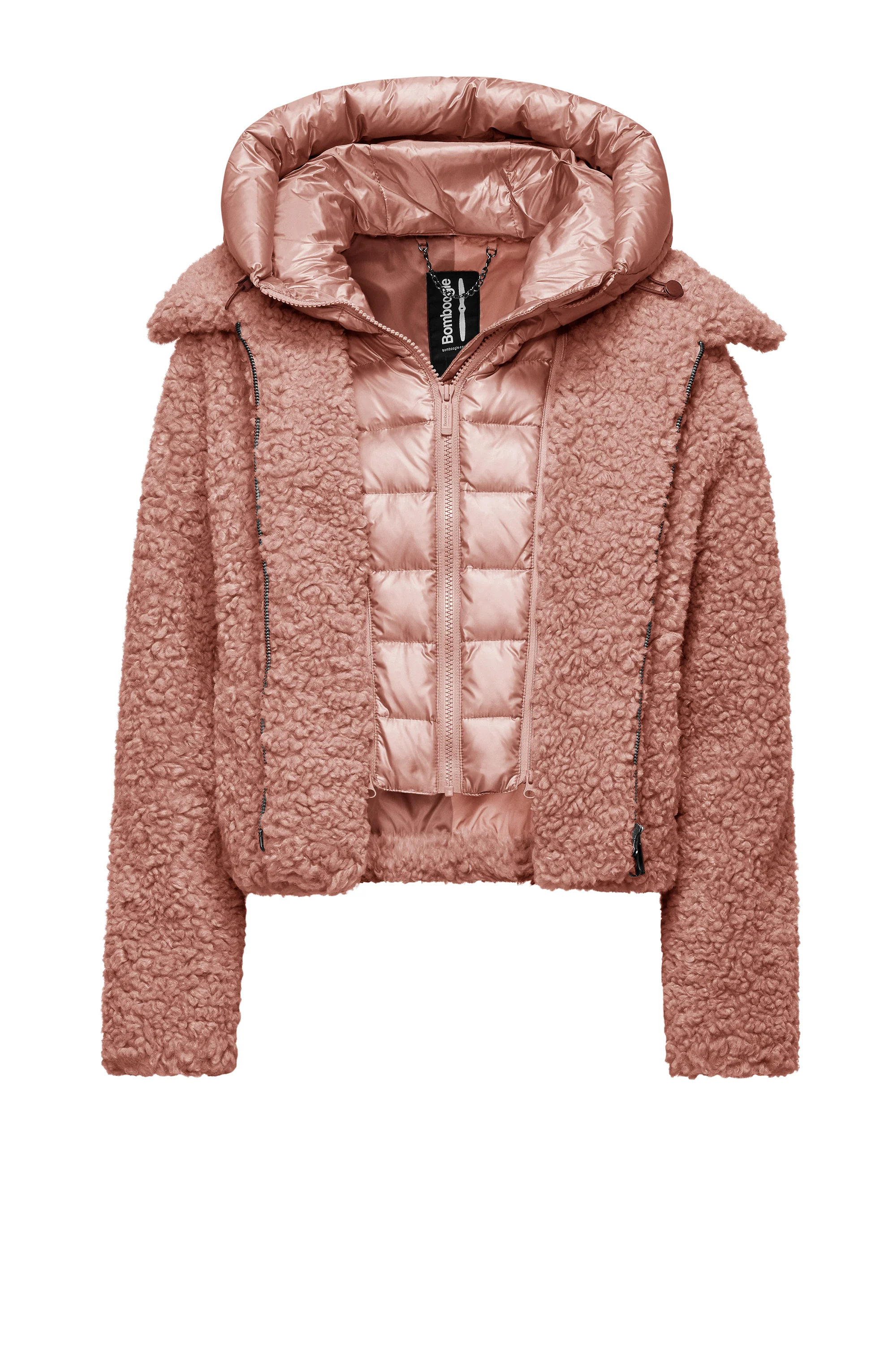 Cappotto corto bimaterico con cappuccio staccabile - Image 34