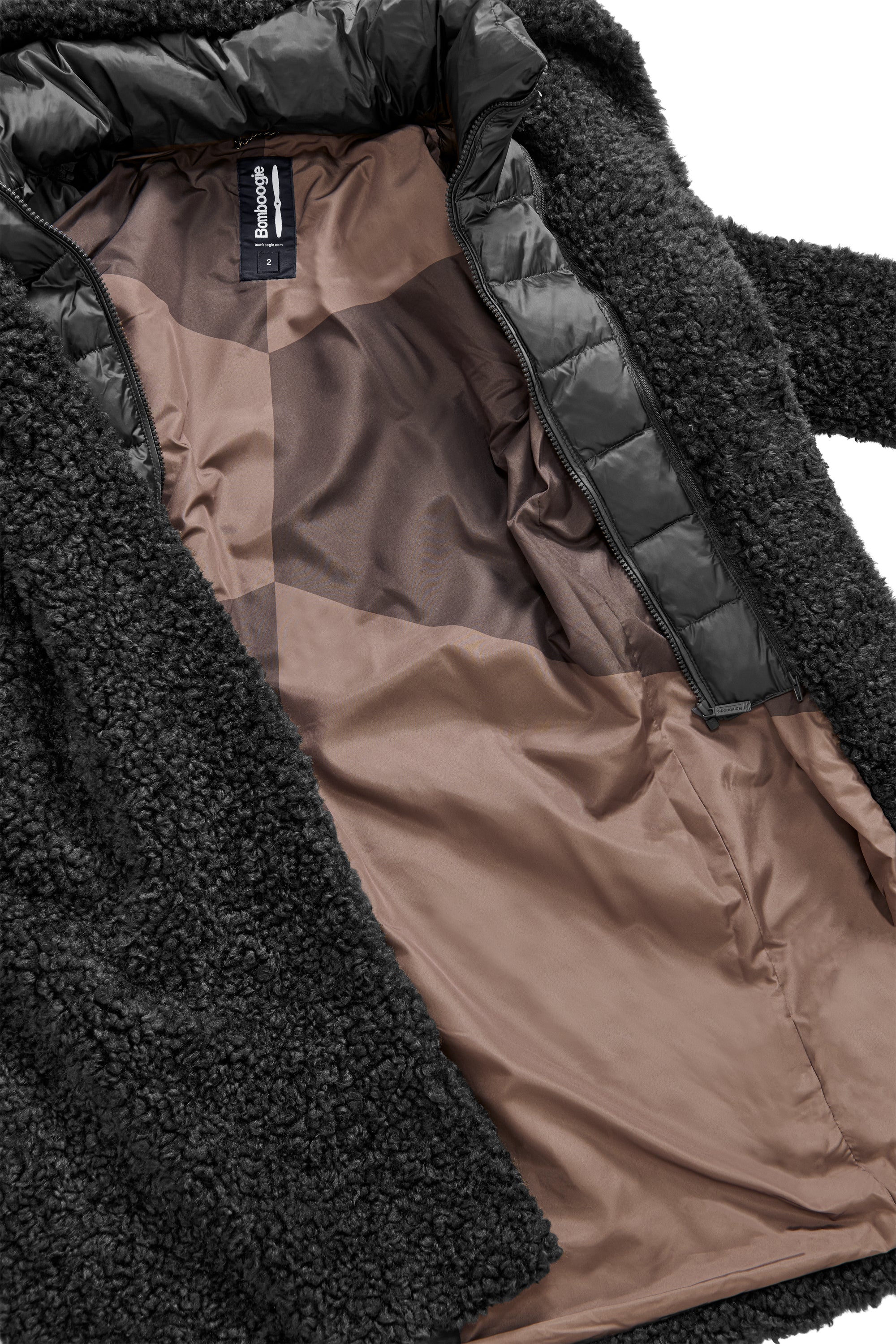 Cappotto lungo effetto agnellino - Image 4