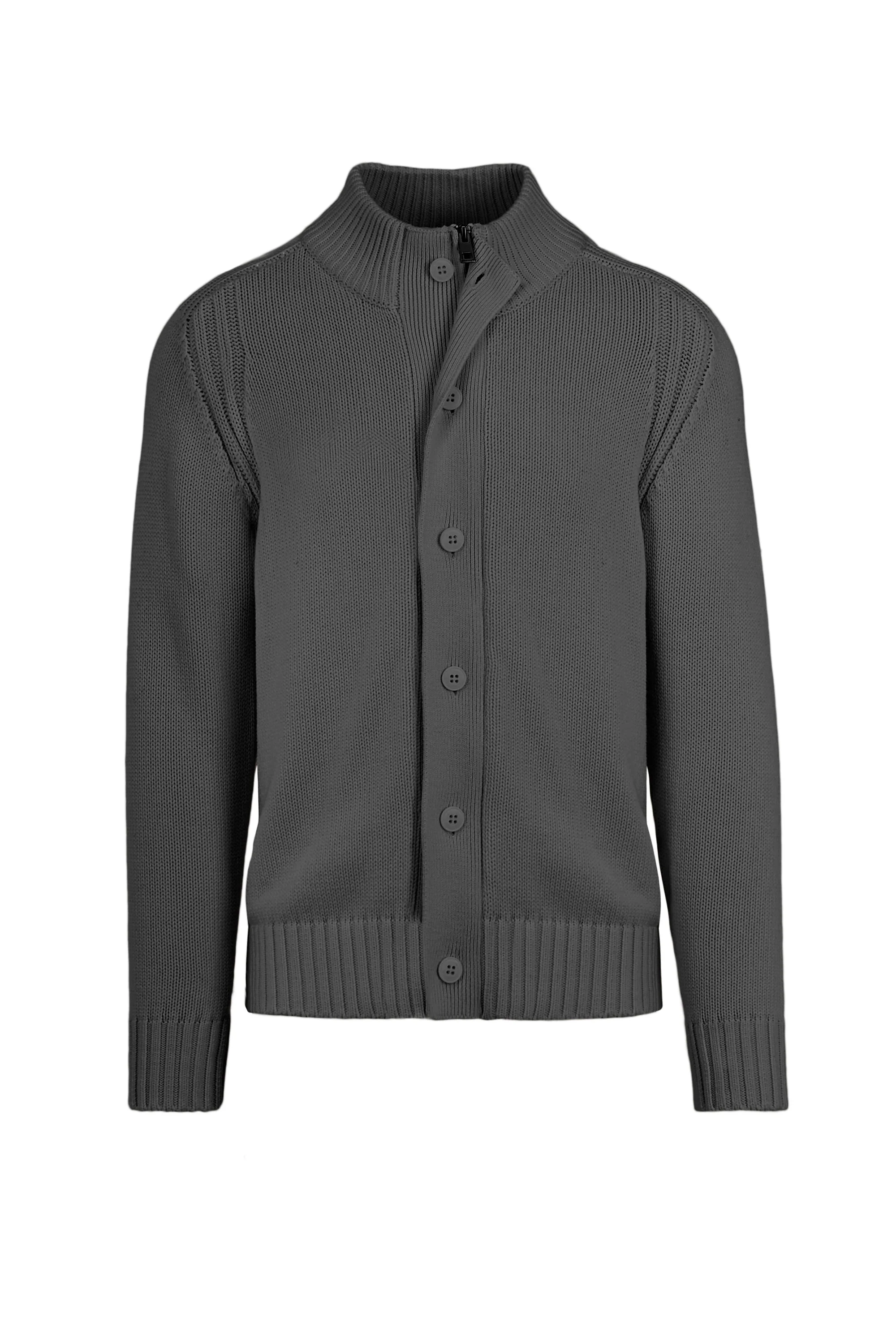 Cardigan con bottoni in maglia rasata - Image 10
