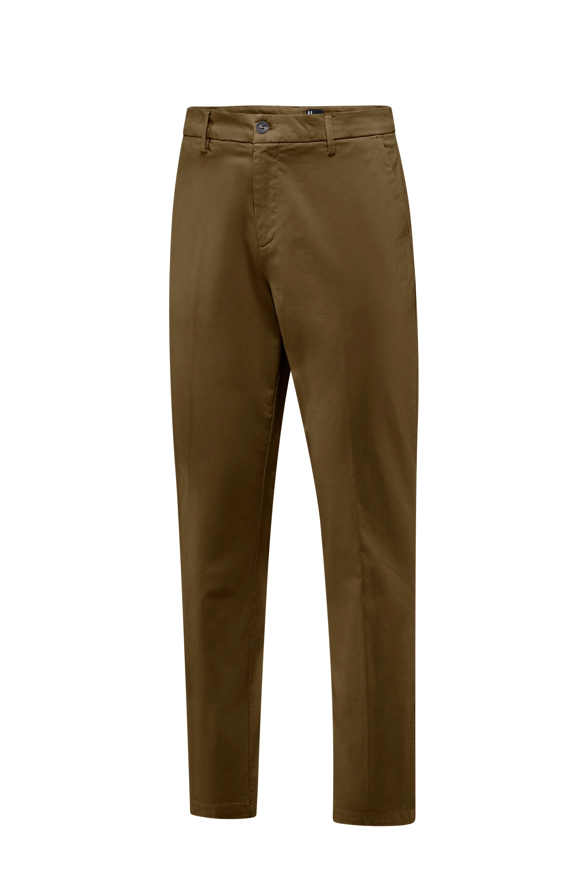 Chino da uomo slim fit in raso stretch tasche America - Image 2