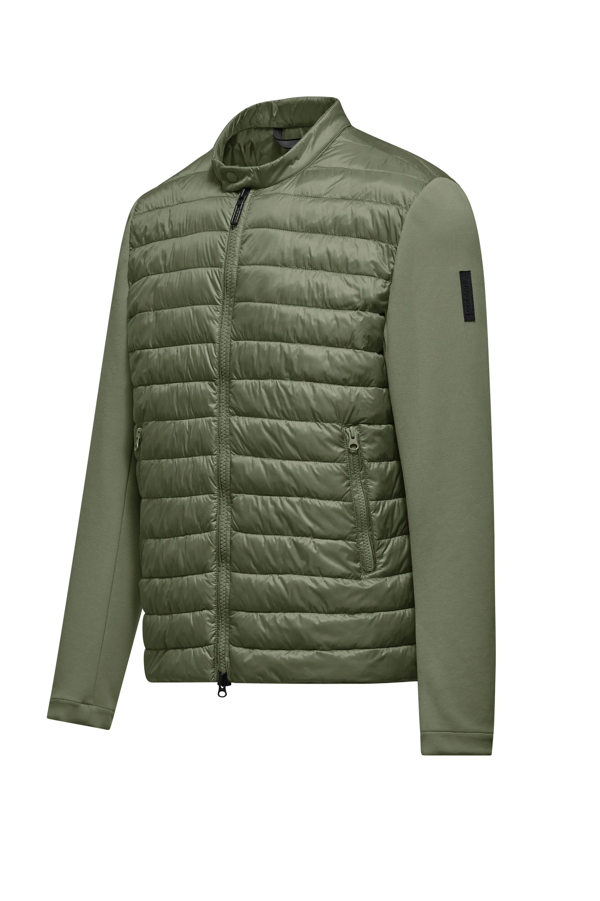 Giacca bimaterica in nylon e maglia - Image 14