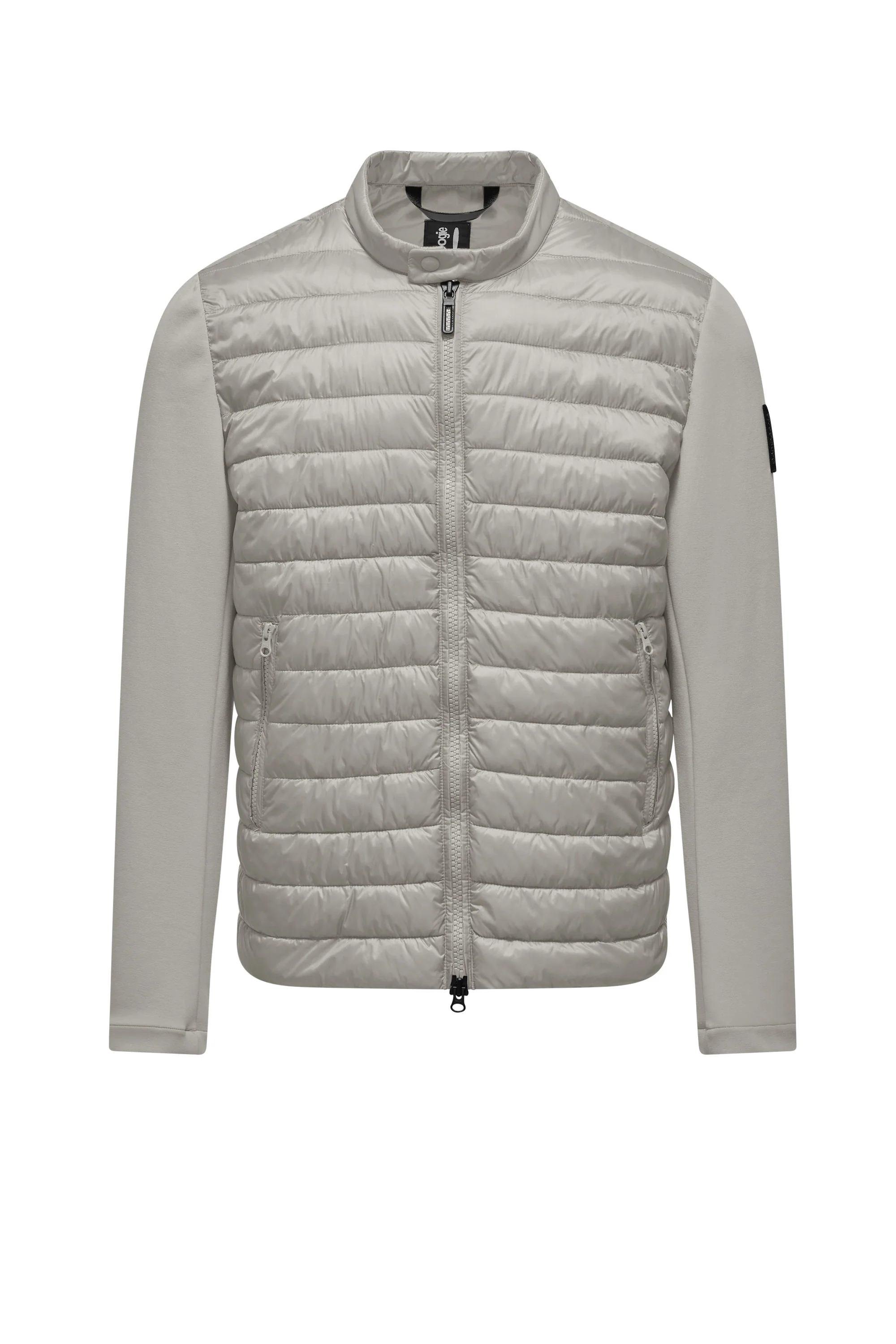 Giacca bimaterica in nylon e maglia - Image 19