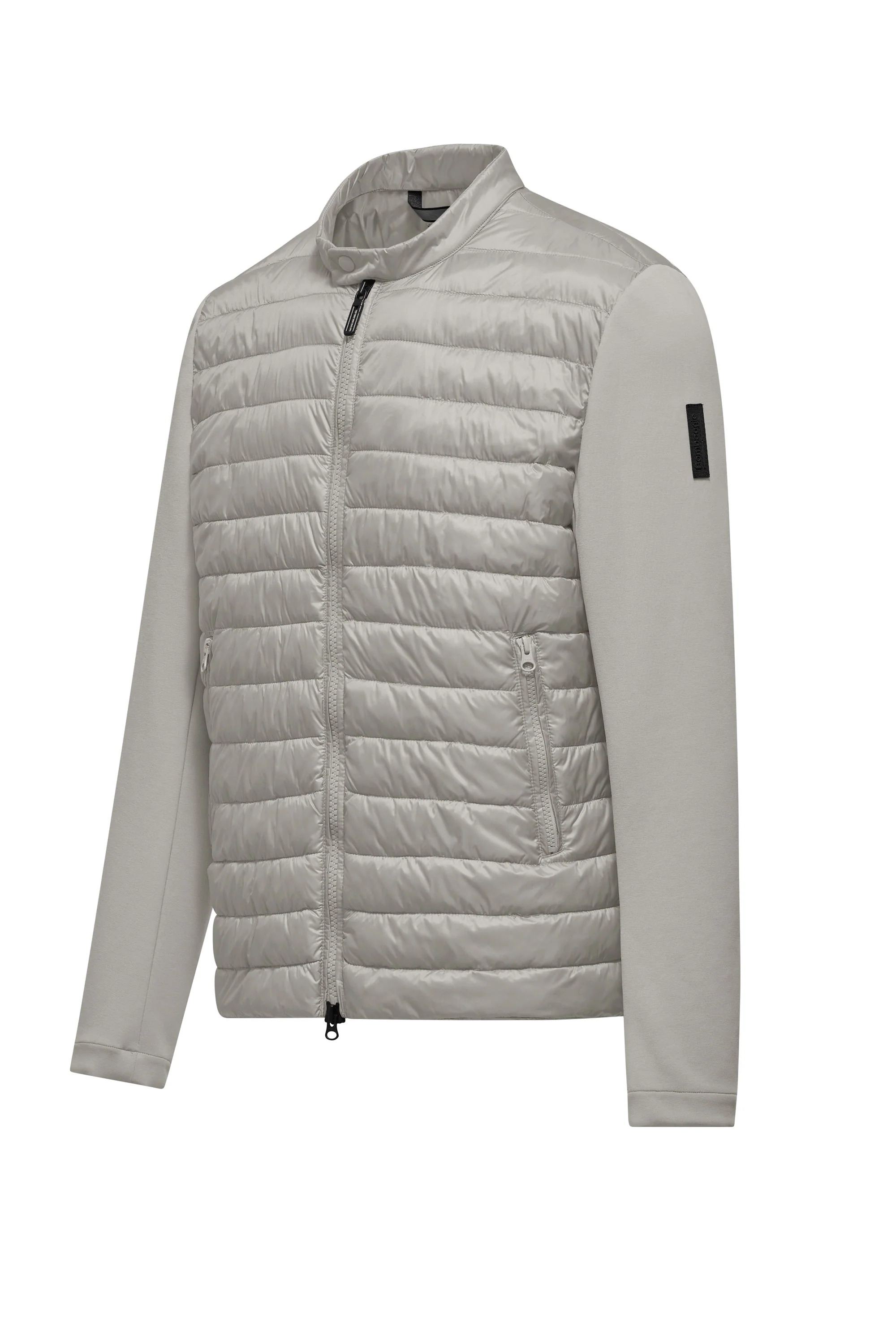 Giacca bimaterica in nylon e maglia - Image 20