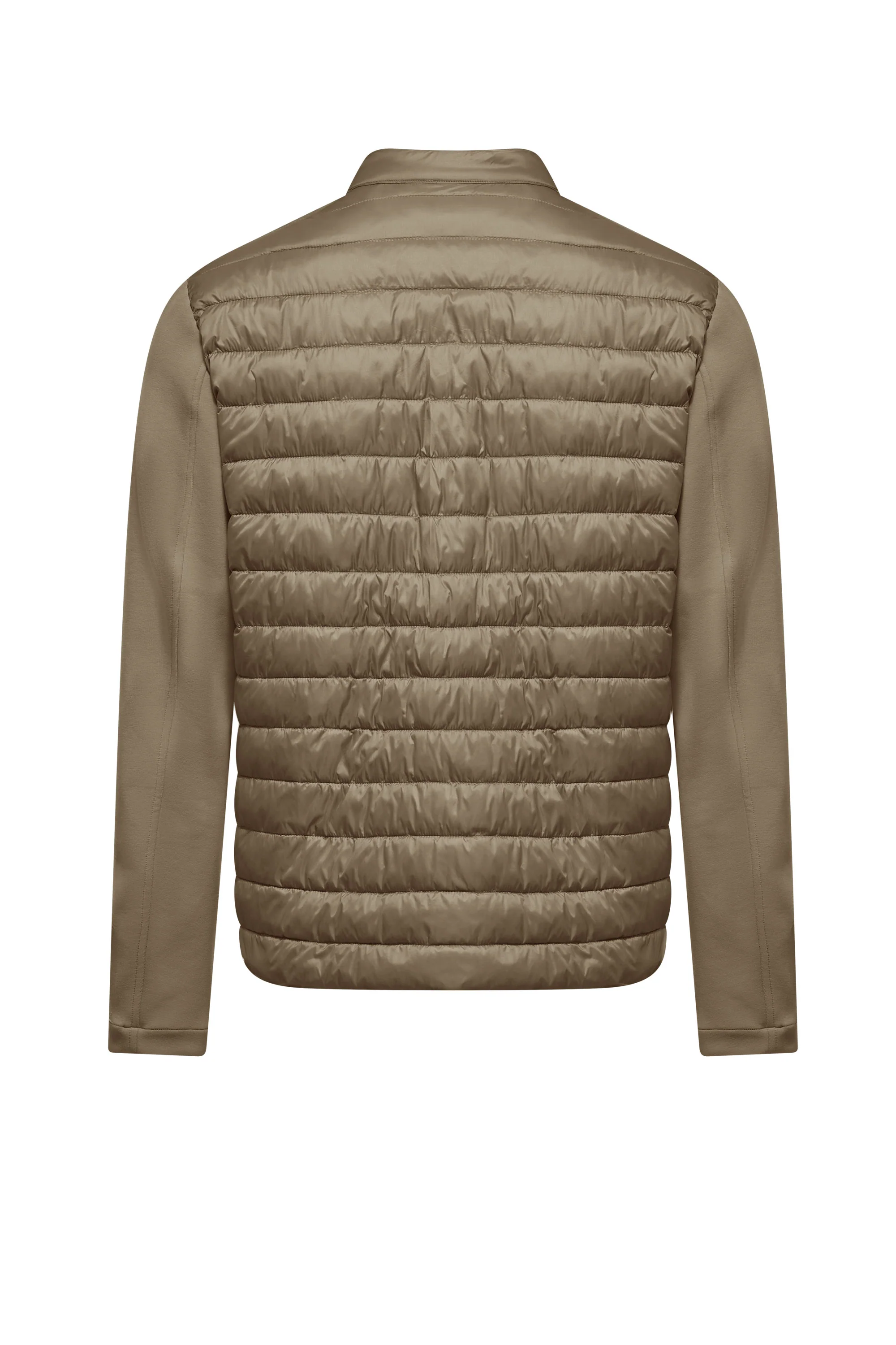 Giacca bimaterica in nylon e maglia - Image 3