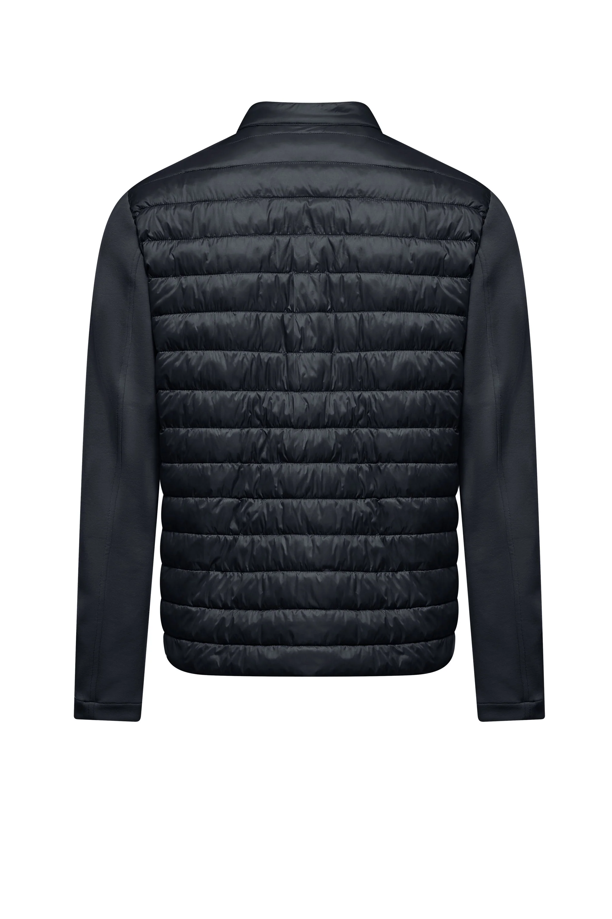Giacca bimaterica in nylon e maglia - Image 9