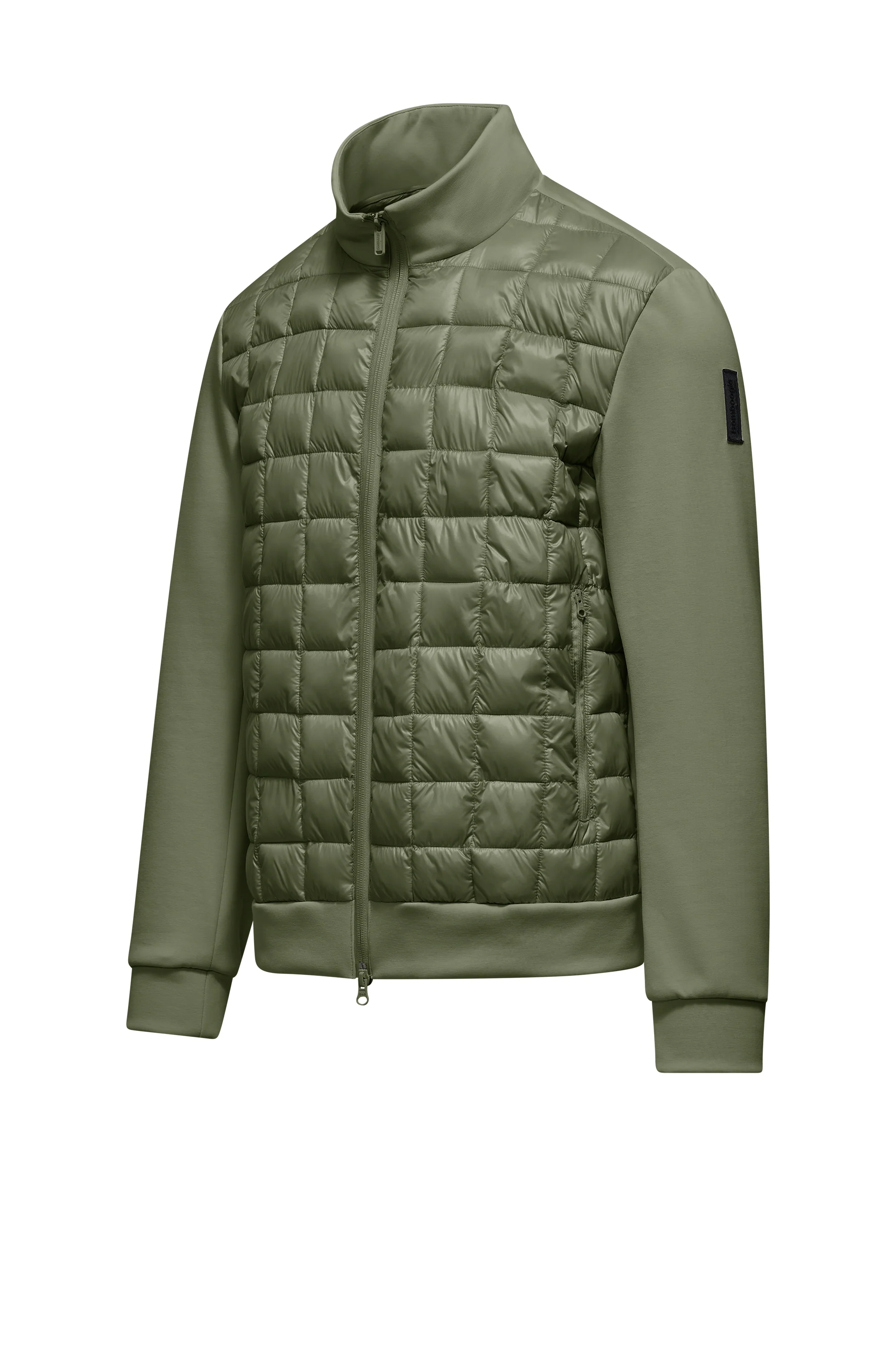 Giacca bimaterica in nylon e maglia - Image 14