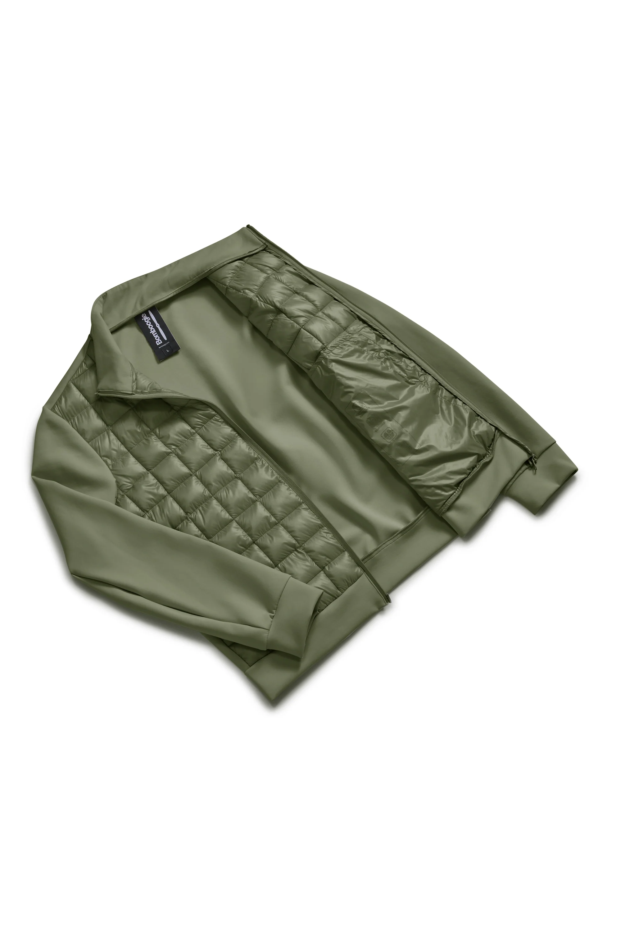Giacca bimaterica in nylon e maglia - Image 16