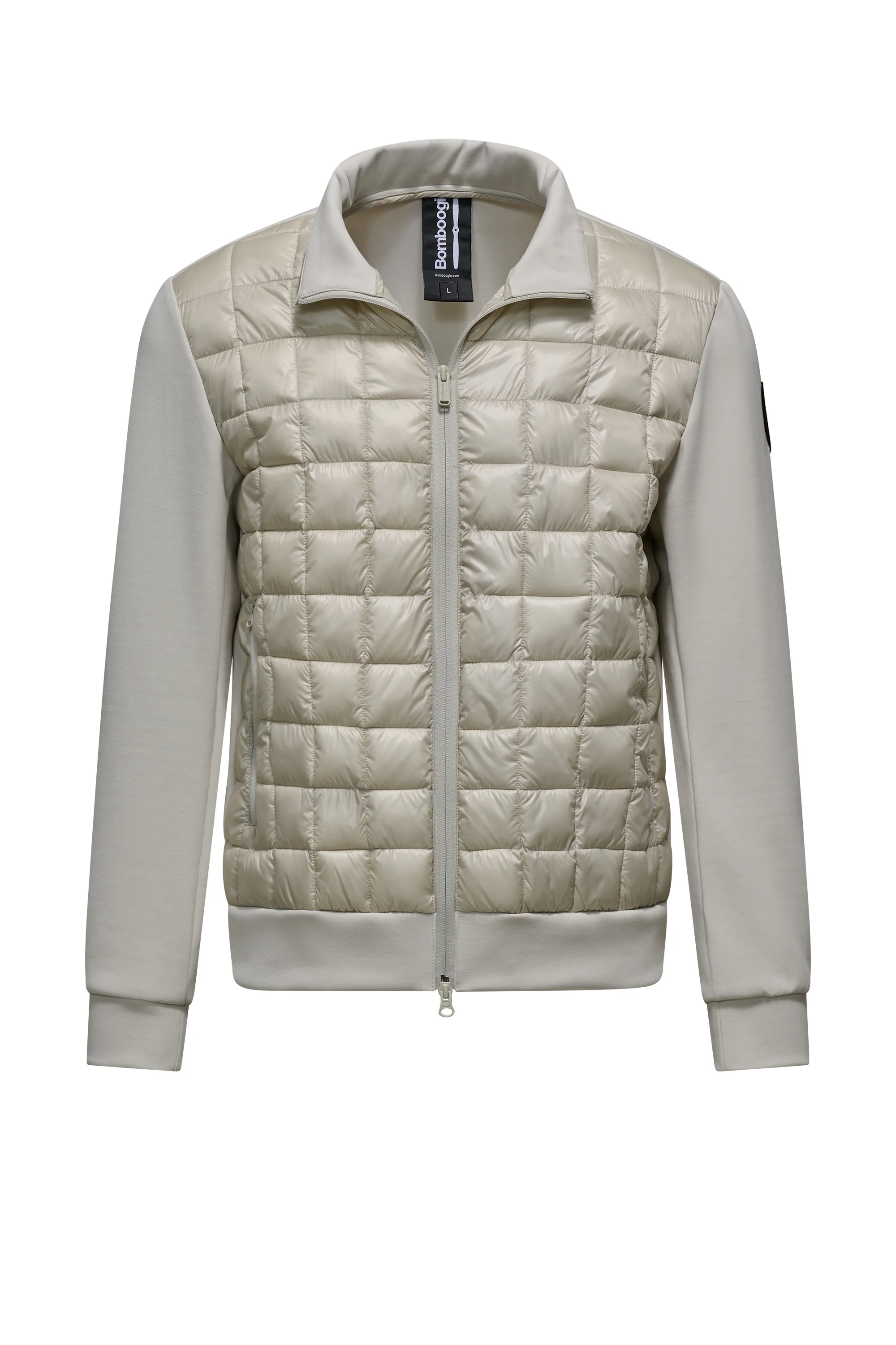 Giacca bimaterica in nylon e maglia - Image 19