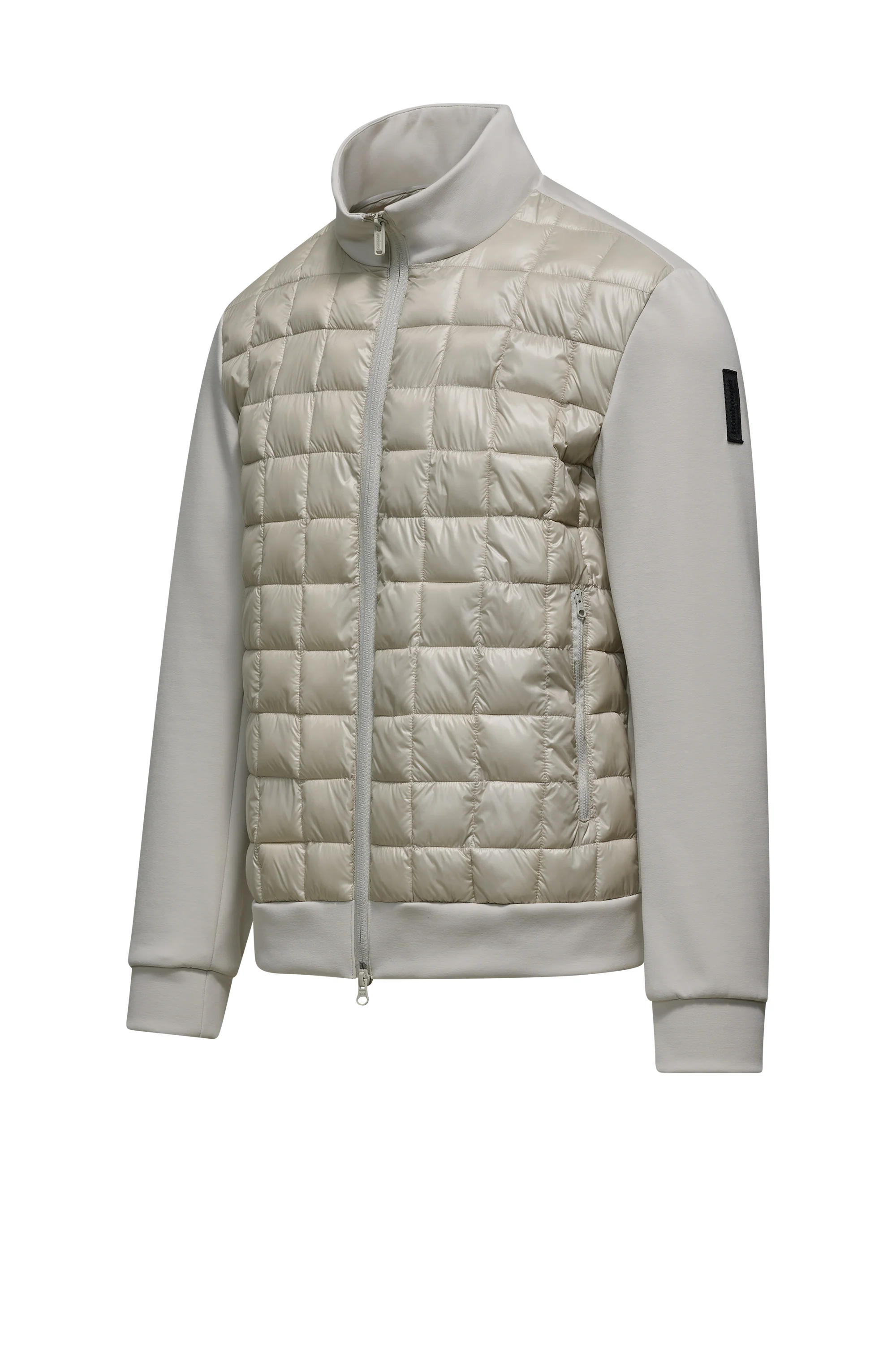 Giacca bimaterica in nylon e maglia - Image 20