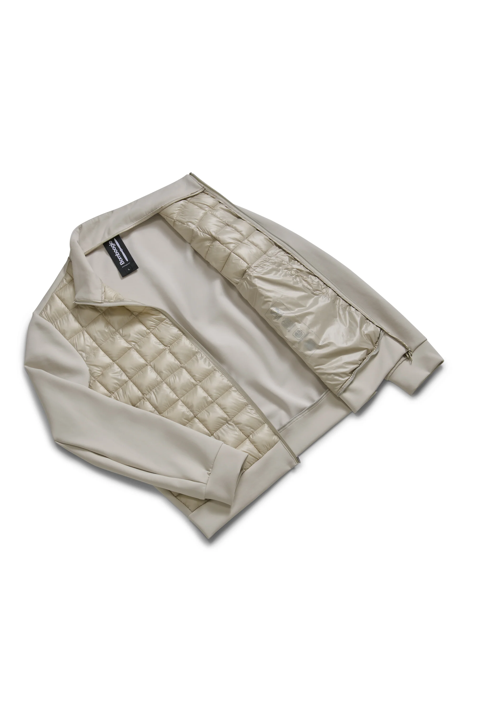 Giacca bimaterica in nylon e maglia - Image 22