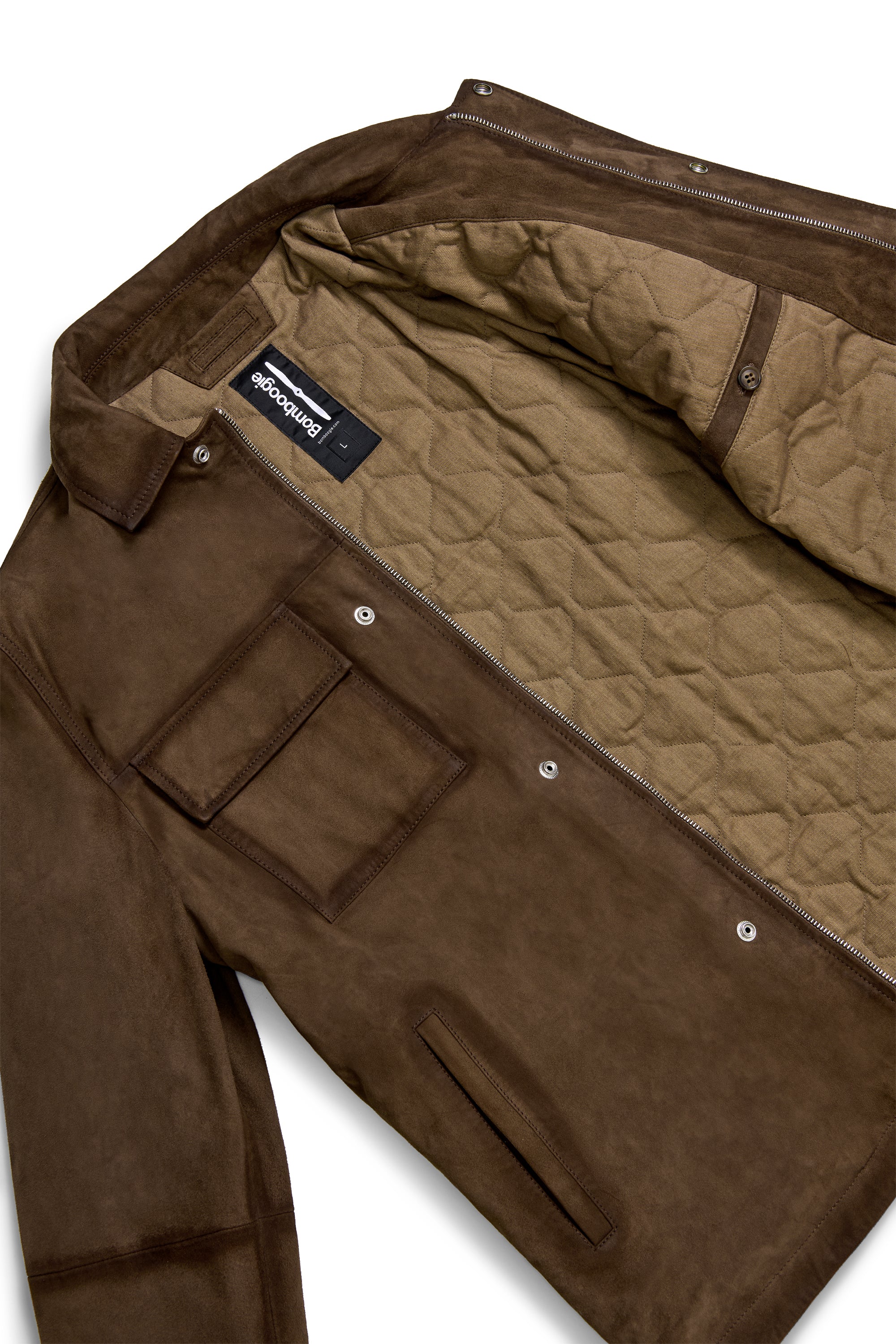 Giacca-camicia in pelle con colletto e tasche - Image 4
