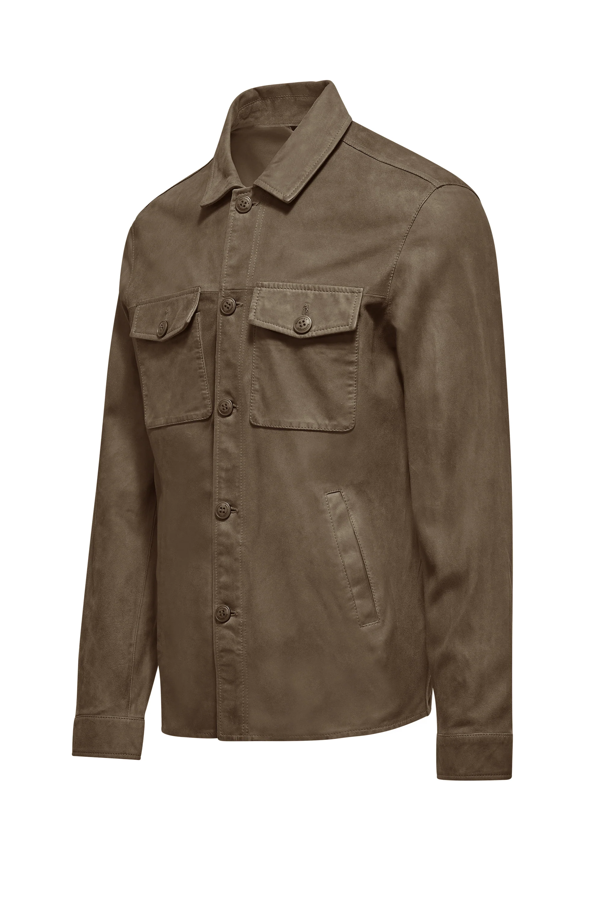 Giacca-camicia in pelle Wed - Image 14
