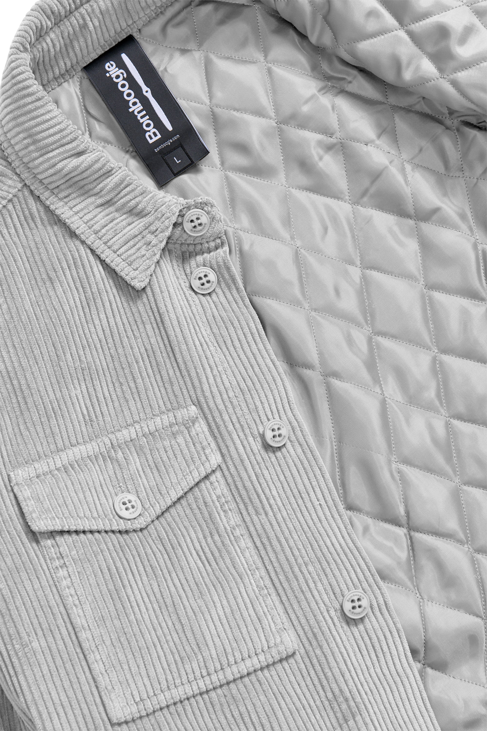 Giacca corta da uomo in velluto a coste con tasche applicate - Image 9