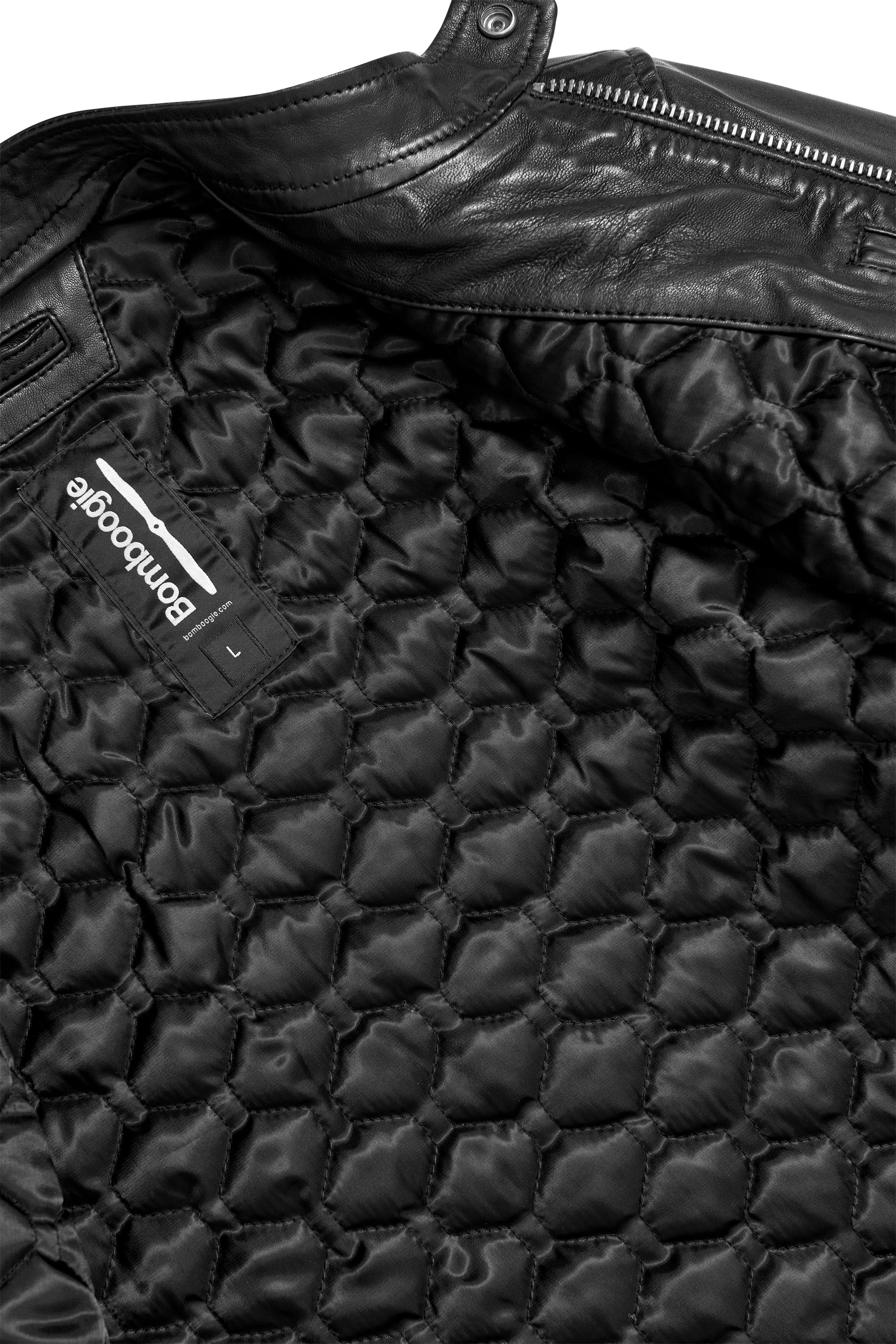 Giacca in pelle Roy con fodera trapuntata - Image 4
