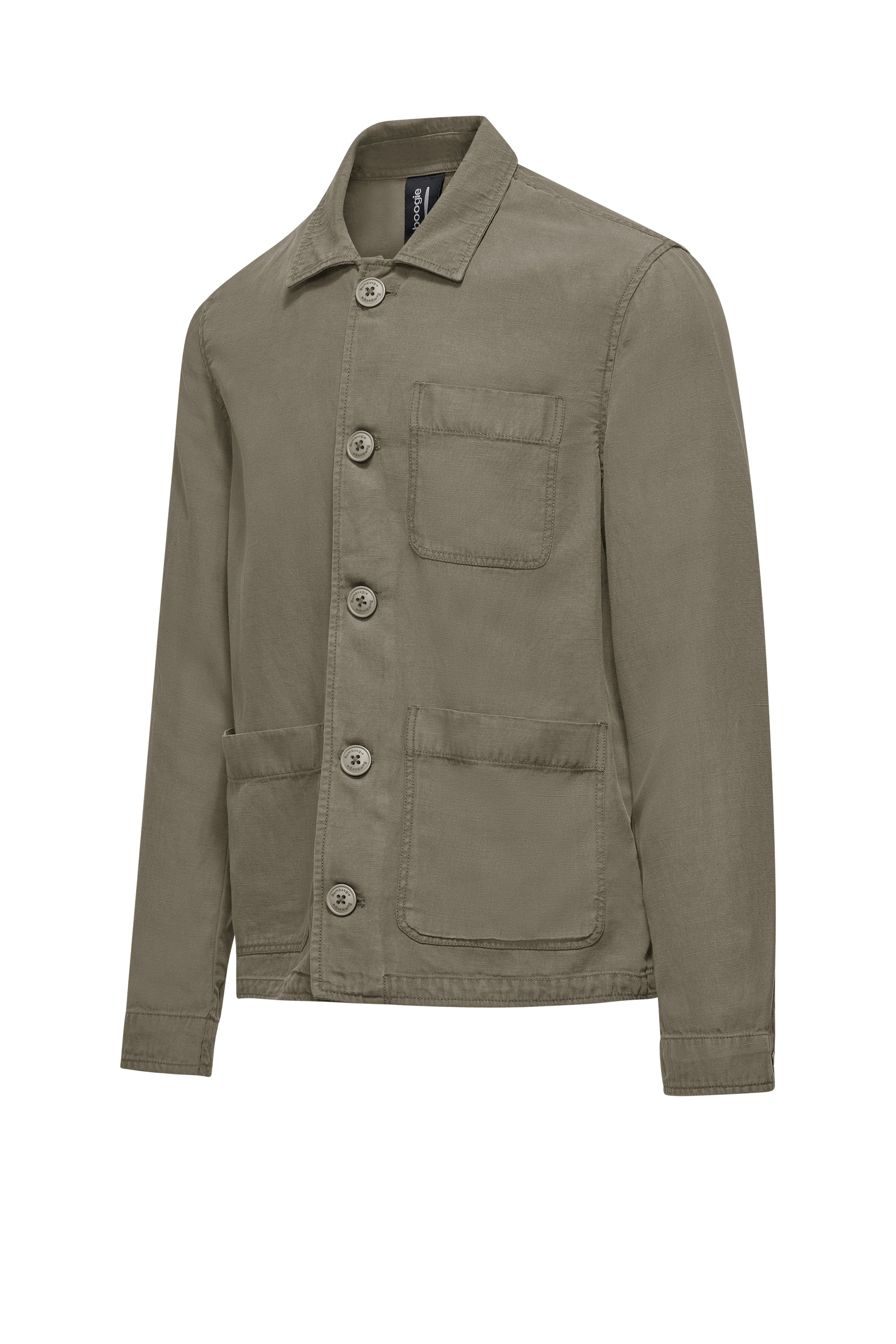 Giacca sfoderata in tencel con colletto - Image 10